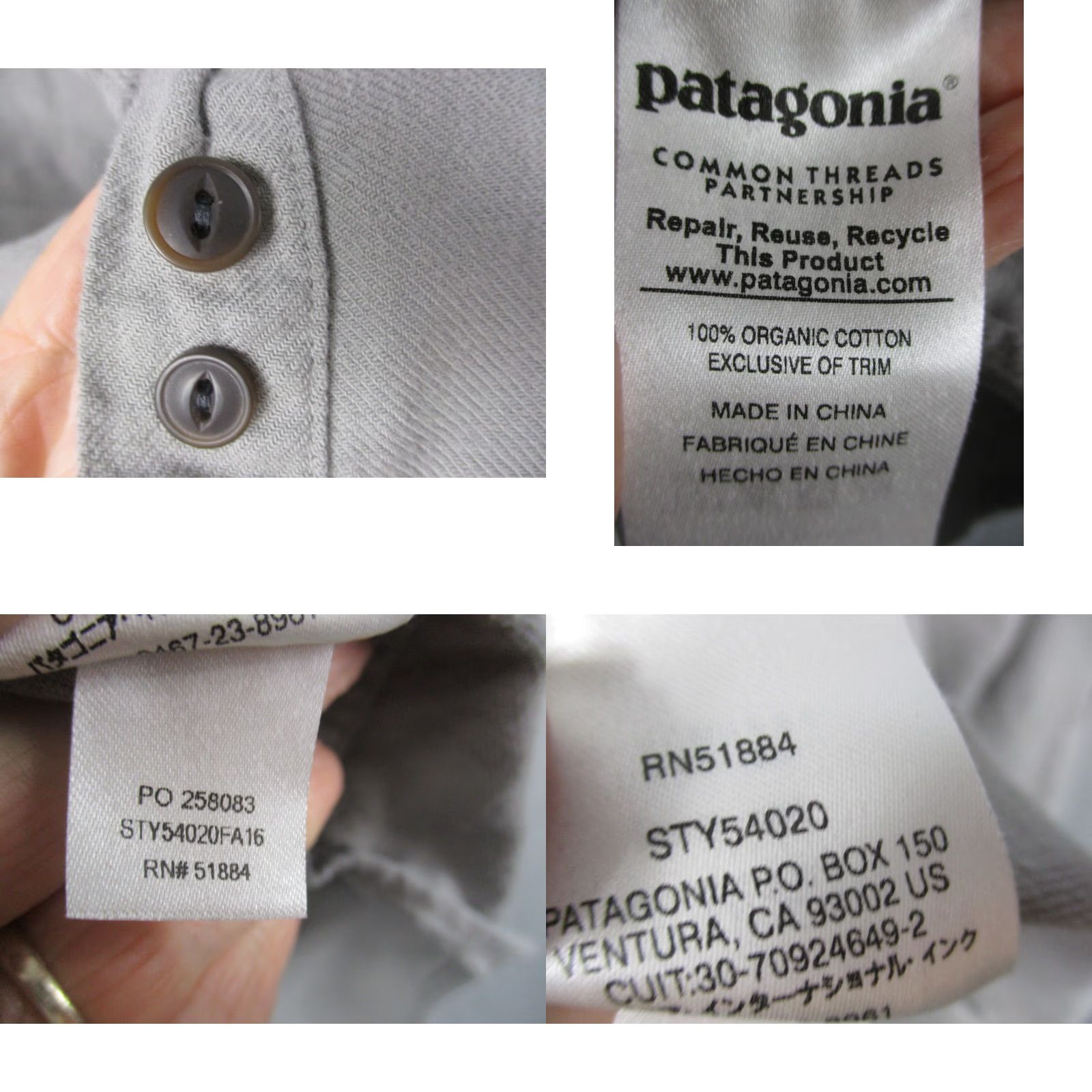 Patagonia Patagonia Shirt Mens 2XL Gray Flannel Cotton Outdoor Fjord Vintage Size US XXL / EU 58 / 5 - 8 Thumbnail
