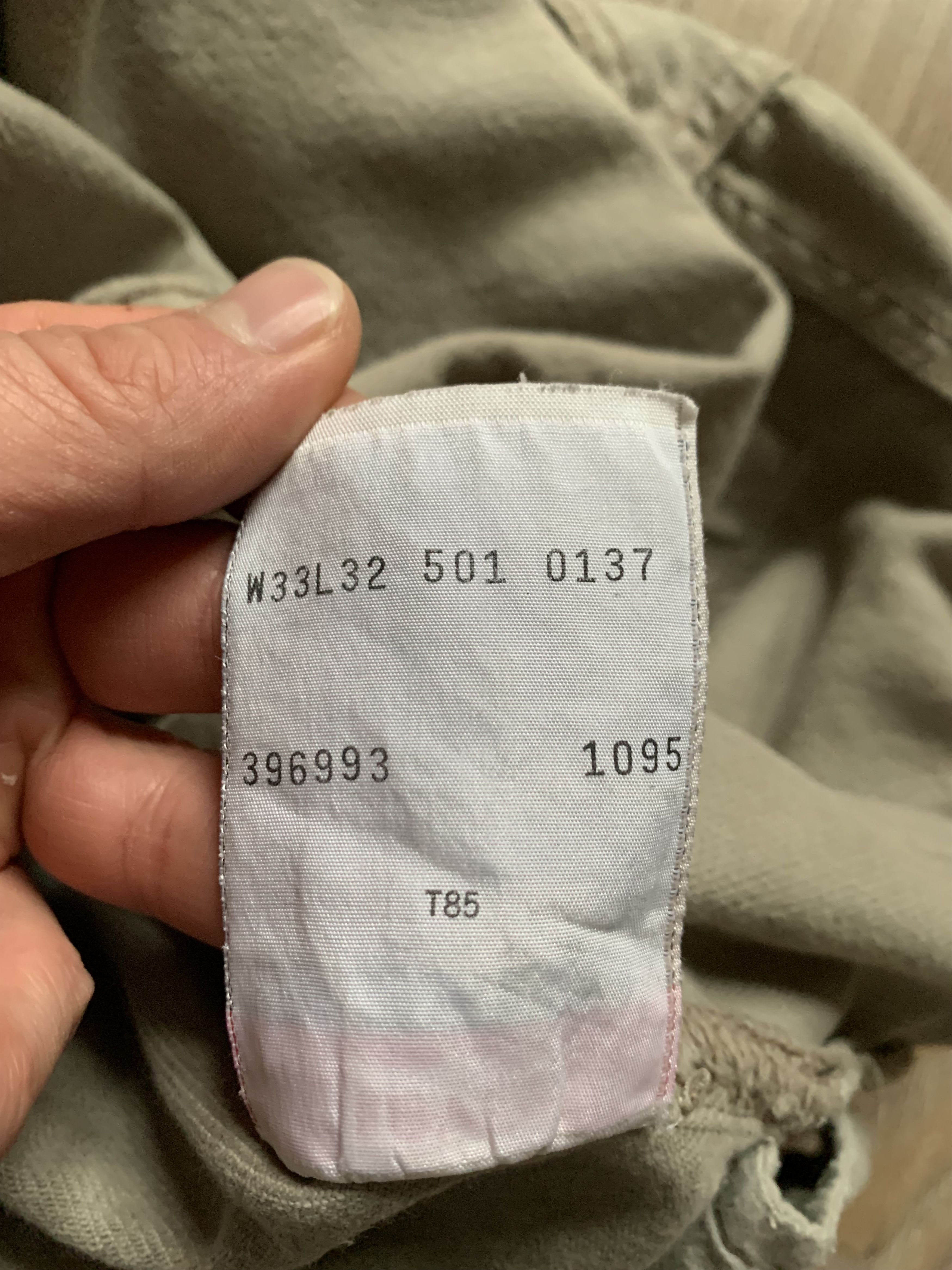 Levi's × Levi's Vintage Clothing Levi's 501 Beige Denim Jeans Pants Size US 33 - 10 Thumbnail