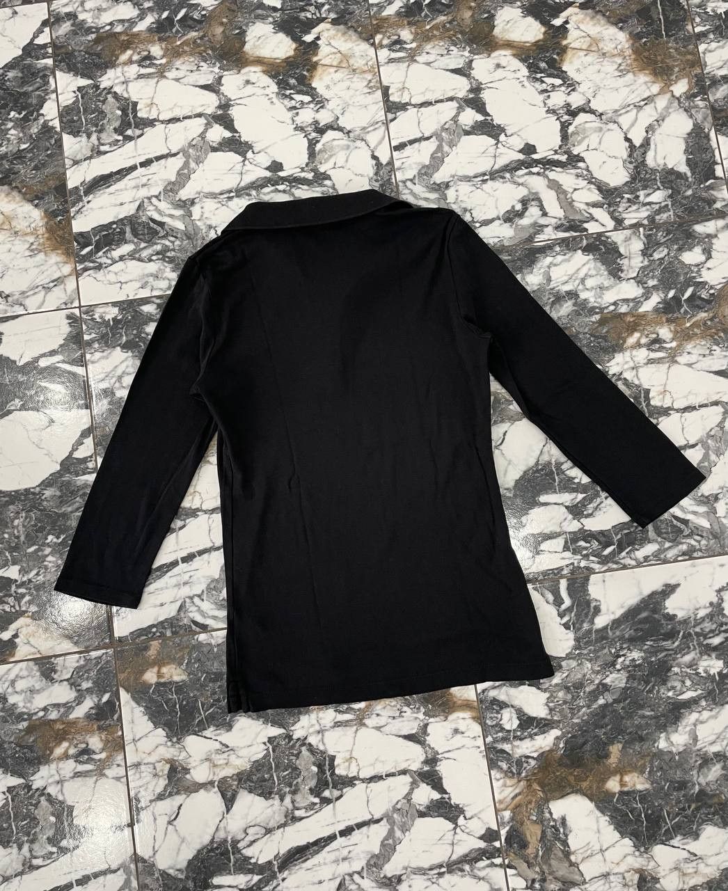 Polo Ralph Lauren Lauren Ralph Lauren Women's Black Polo Shirt Long Sleeve Size S / US 4 / IT 40 - 7 Thumbnail