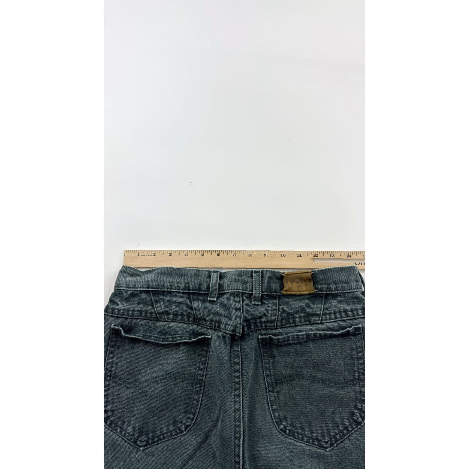 Lee VINTAGE Lee Jeans Womens 33x31 Black Tapered Leg Relaxed Fit Denim 90s USA Made Size 24" / US 00 / IT 34 - 7 Thumbnail