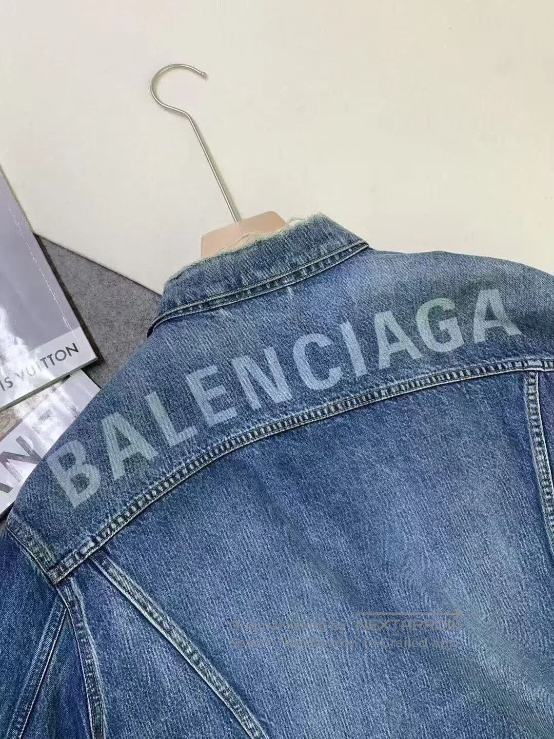 Balenciaga Balenciaga Logo Denim Jacket Size 46. Size US S / EU 44-46 / 1 - 4 Thumbnail