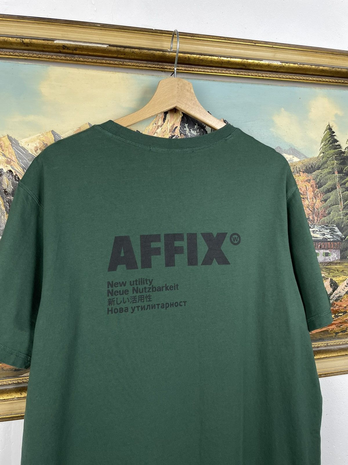AFFXWRKS Affix Works Green Tee Big Logo Streetwear Size US XL / EU 56 / 4 - 9 Thumbnail