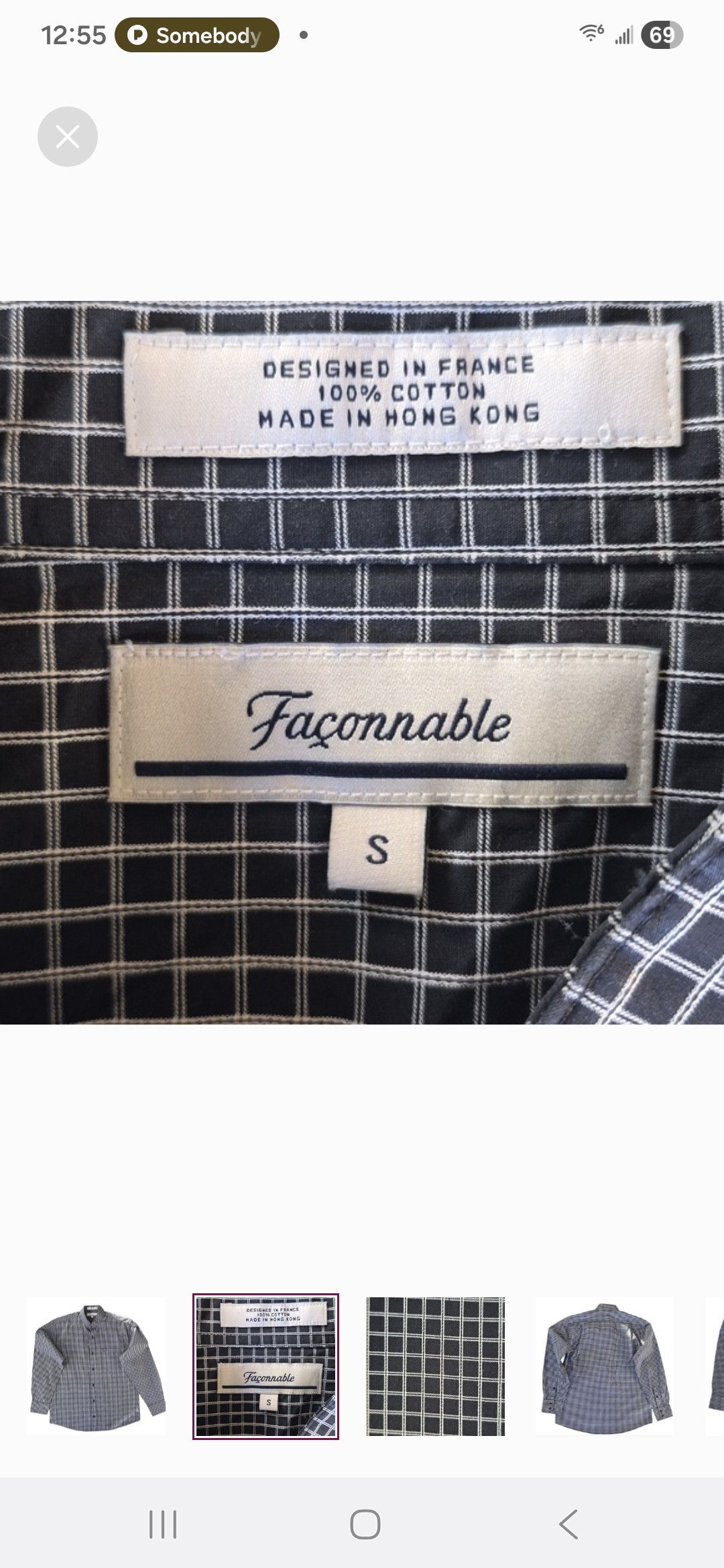 Faconnable Façonnable Long Sleeve Button-Up Shirt Size US S / EU 44-46 / 1 - 2 Thumbnail