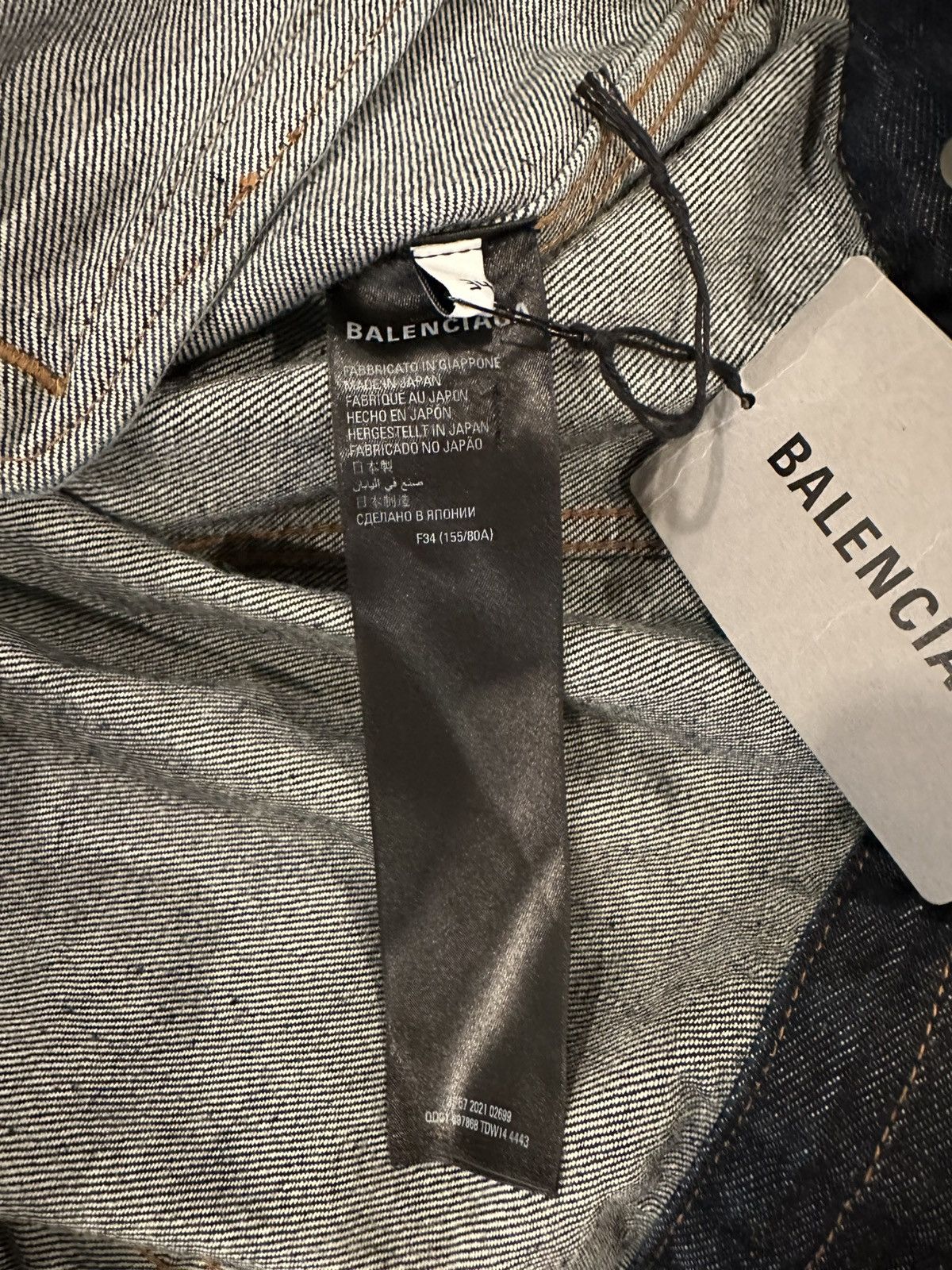Balenciaga Balenciaga Denim Jacket Size XXS / US 00 / IT 34 - 6 Thumbnail