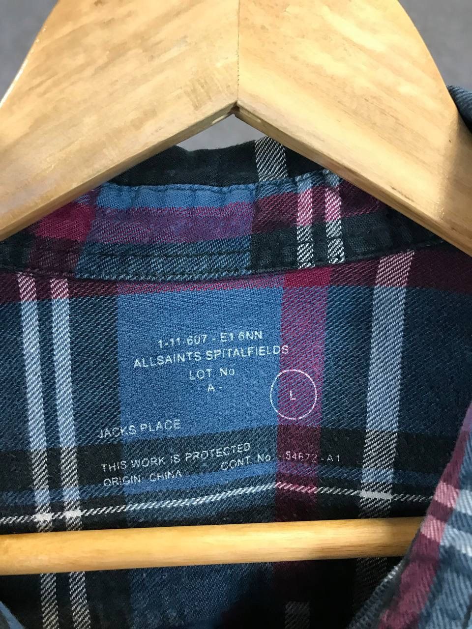 Allsaints Allsaints vintage flannel shirt Size US L / EU 52-54 / 3 - 4 Thumbnail