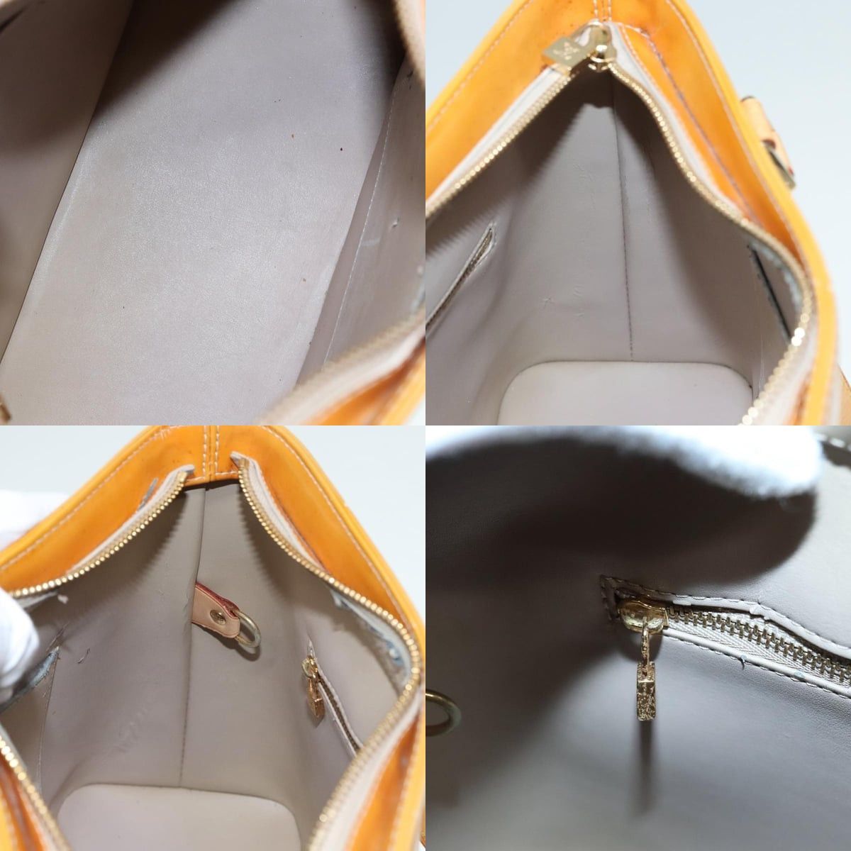 Louis Vuitton LOUIS VUITTON Monogram Vernis Houston Hand Bag Beige M91004 Size ONE SIZE - 12 Thumbnail