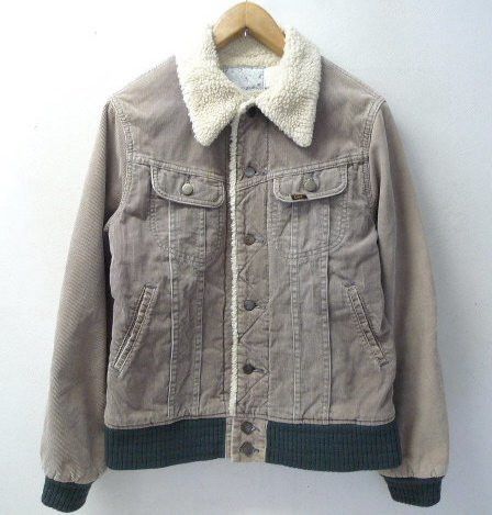 image of Lee x N Hoolywood Corduroy Lining Boa Jacket Beige, Men's (Size Small)