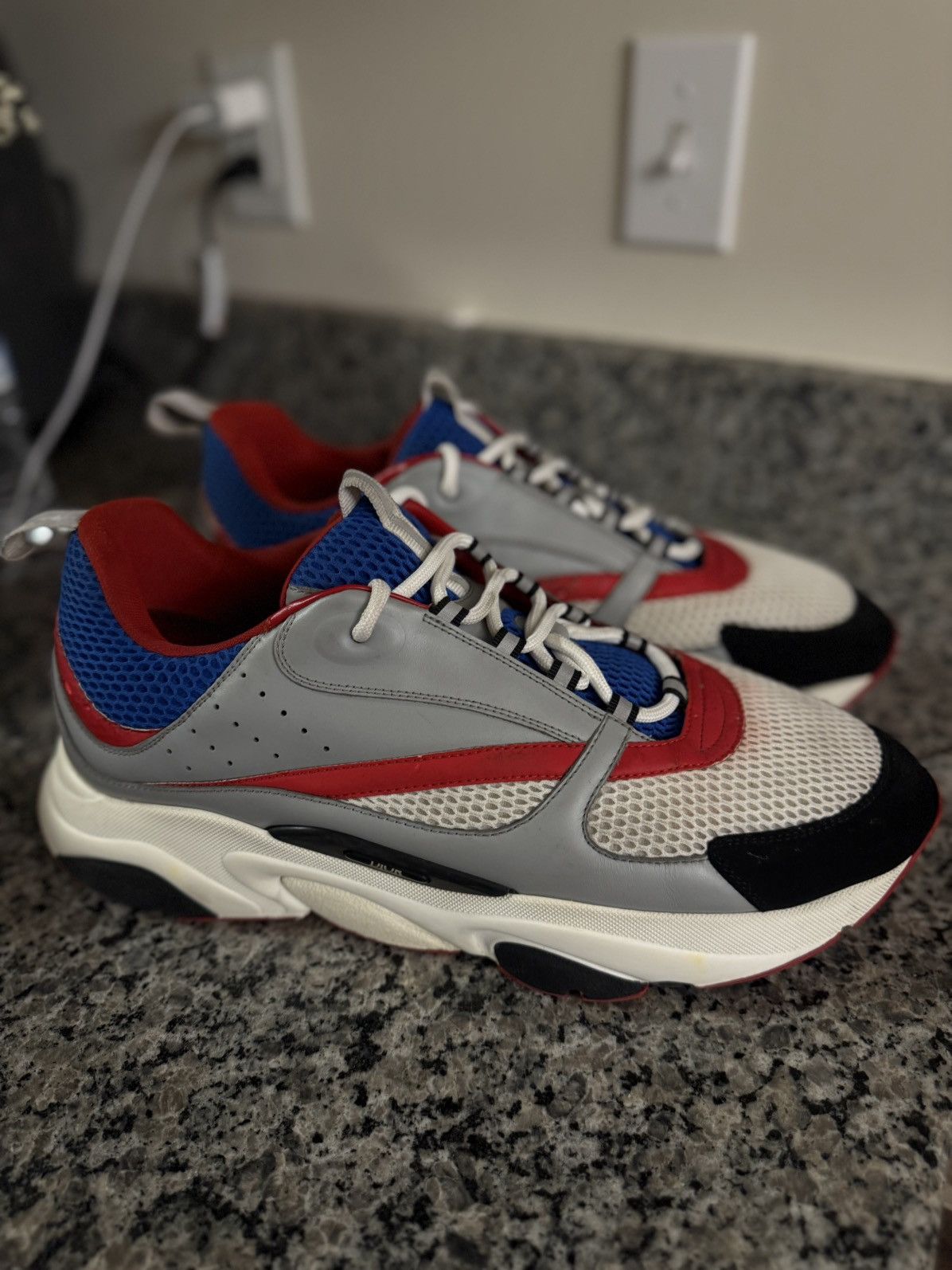 Dior 48EU/15US Dior B22 Reflective Sneaker ‘Grey Blue Red Size US 15 / EU 48 - 7 Thumbnail