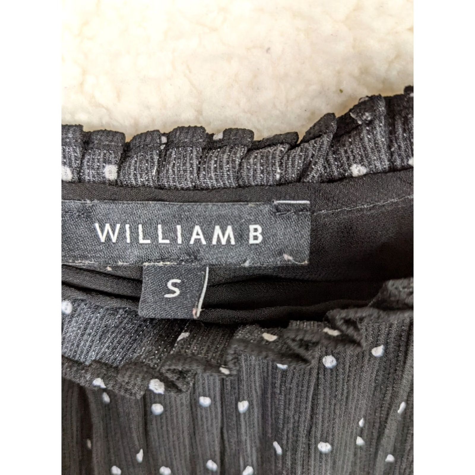 Vintage WILLIAM B tank top Women's size S black white polka dot cropped Size S / US 4 / IT 40 - 2 Thumbnail