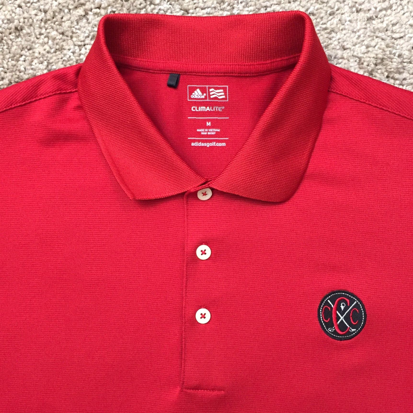 Adidas Adidas Climalite Polo Shirt Mens Medium Red Short Sleeve Shirt Size US M / EU 48-50 / 2 - 2 Thumbnail