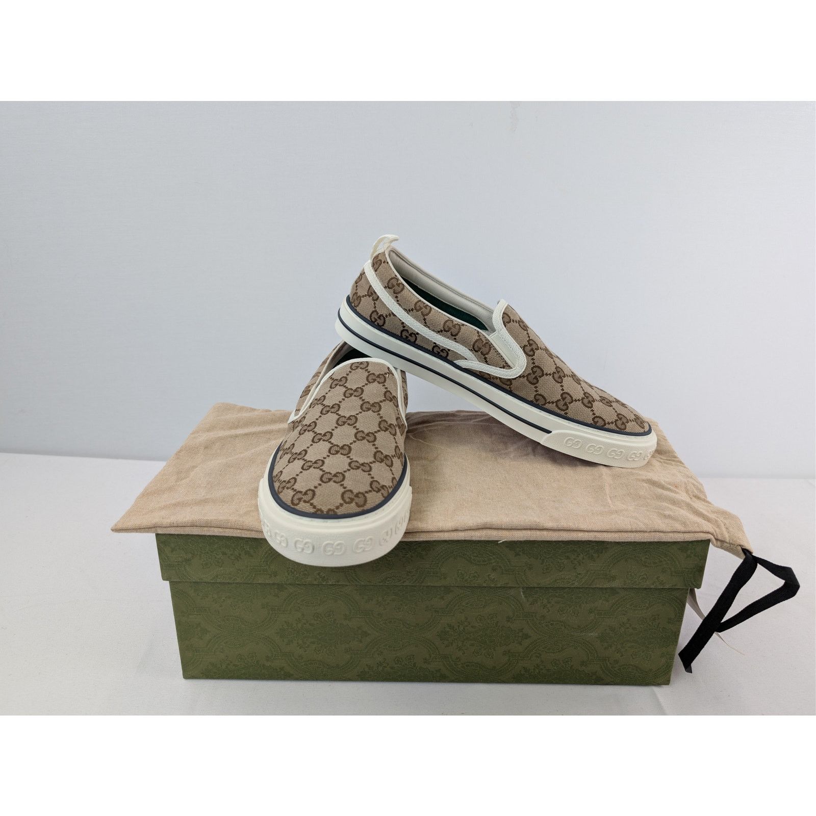 Gucci o1rshd1 Q:2 / Tennis 1977 Slip-On Sneakers in Beige Size US 12 / EU 45 - 16 Thumbnail