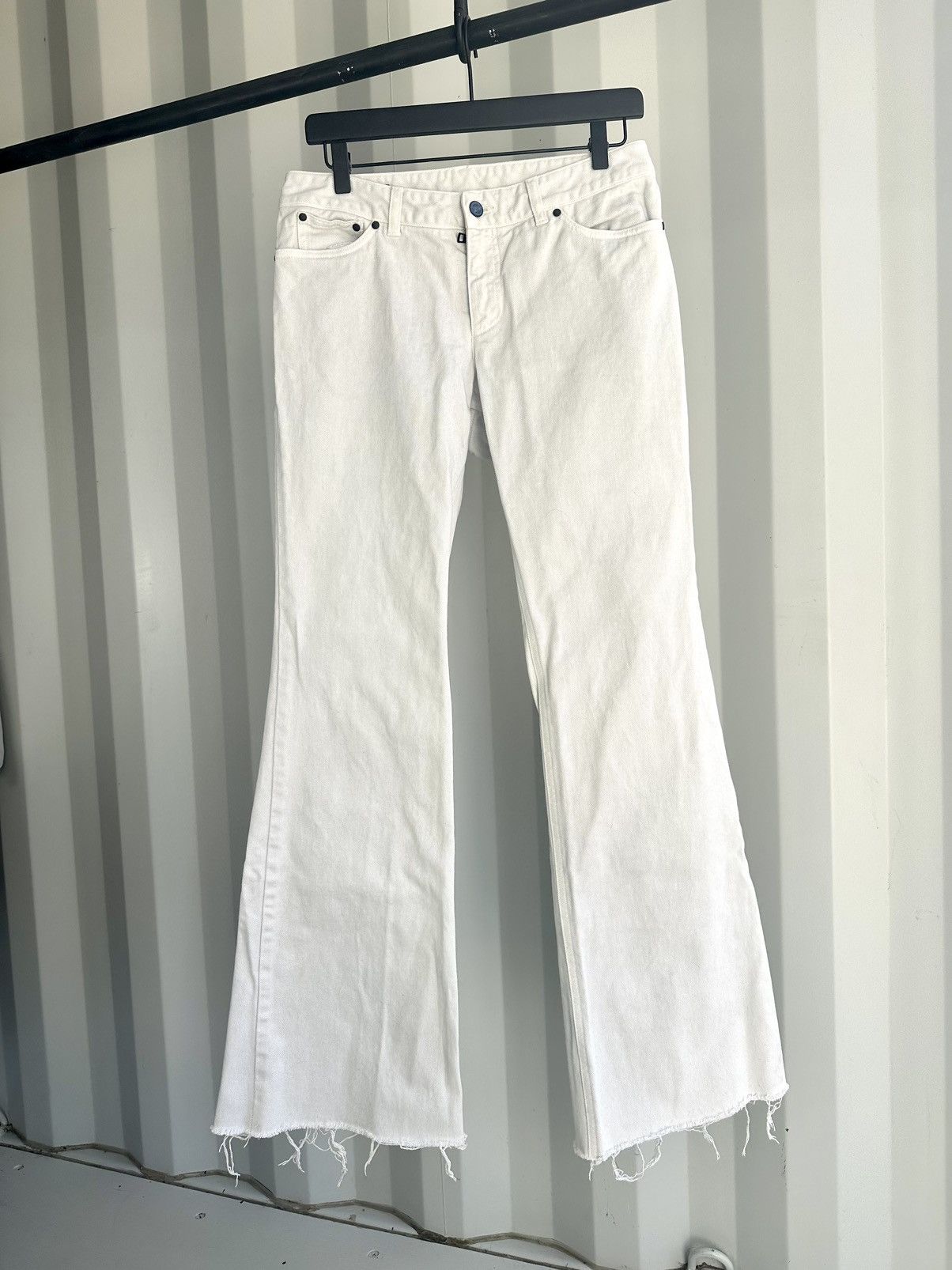 Flare Cut Off Thrashed Hem Pants