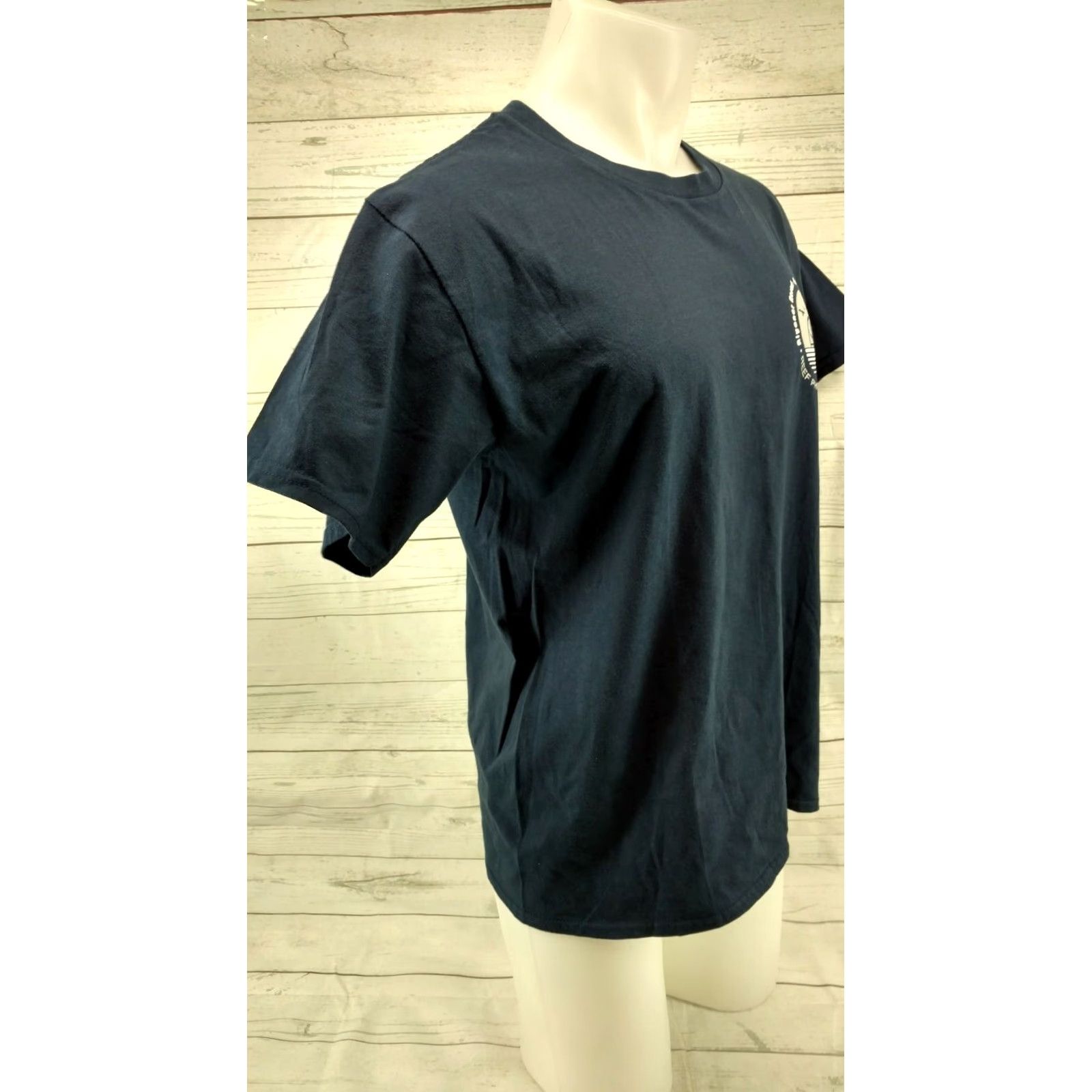 Gildan Gildan T-Shirt Blue Shirt Men Large Regular Cotton Short Sleeve Round Neck Vintage No Size US L / EU 52-54 / 3 - 5 Thumbnail