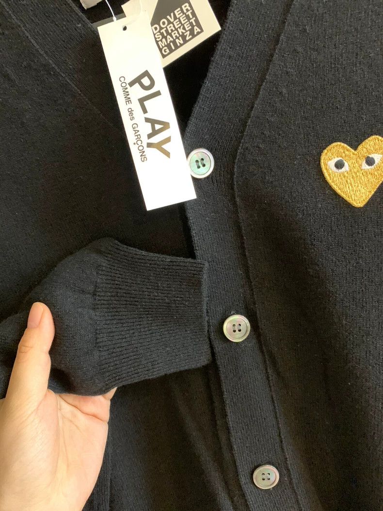 Comme des Garcons Comme Des Garcons Golden heart black sweater cardigan 2504- Size US S / EU 44-46 / 1 - 5 Thumbnail