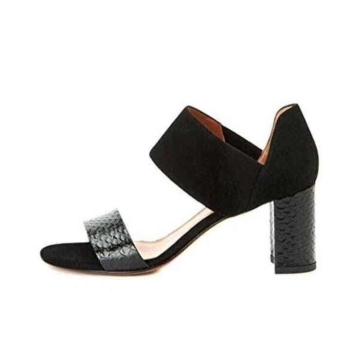 Aquatalia Aquatalia Suzanne Sneak print and Suede Black open toe shoes Size US 6.5 / IT 36.5 - 14 Thumbnail