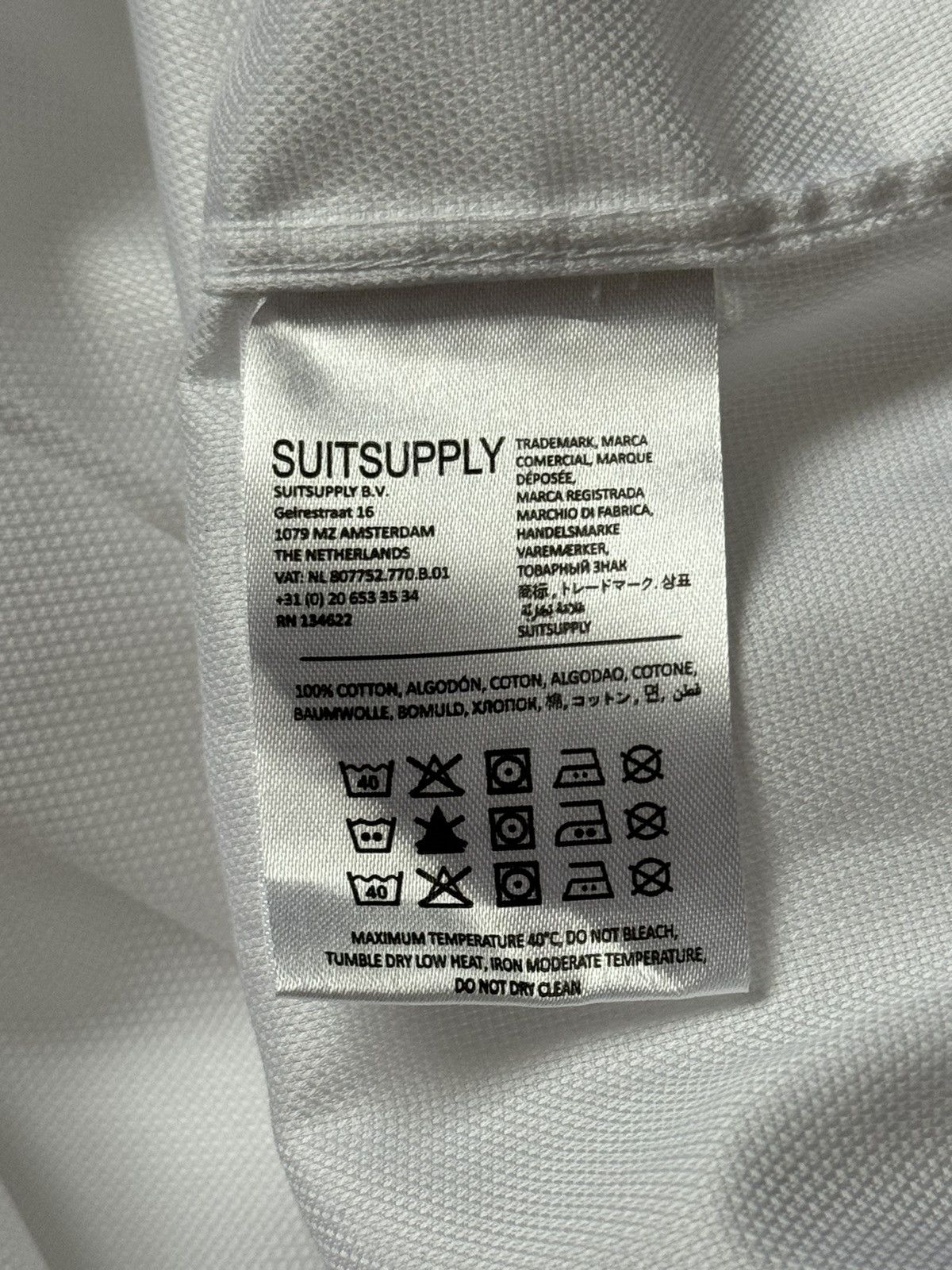Designer × Suitsupply Suitsupply slim fit white button up shirt polo dress Size US M / EU 48-50 / 2 - 11 Thumbnail