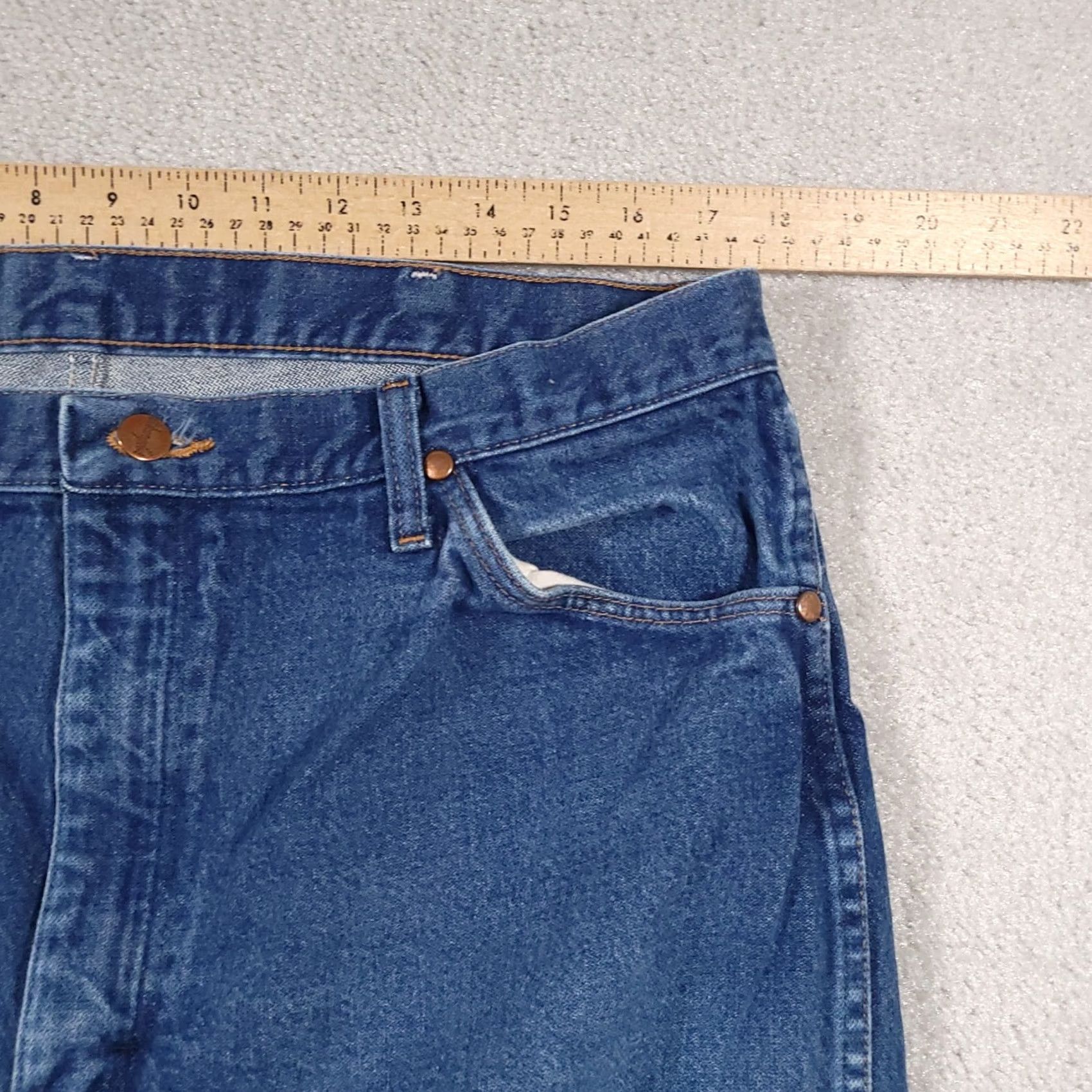 Wrangler VINTAGE Wrangler Cowboy Cut Jeans 13MWZ Original Fit Men 38x33 Hemmed 35x31 Blue Denim Cowboy Mens Jeans Size US 38 / EU 54 - 7 Thumbnail