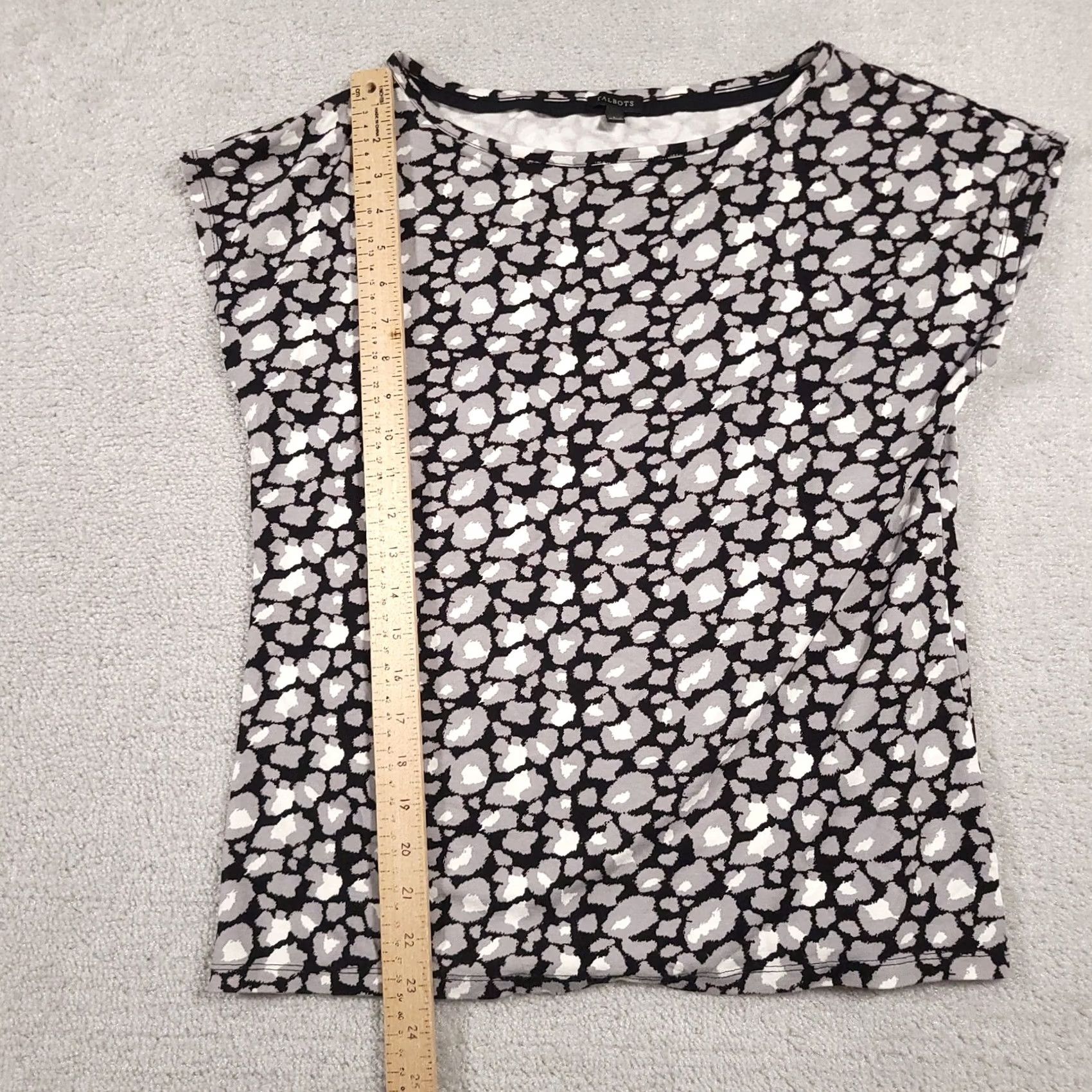 Talbots Talbots Shirt Womens Large Abstract Print Stretch Rayon Spandex Top Blouse Size L / US 10 / IT 46 - 6 Thumbnail