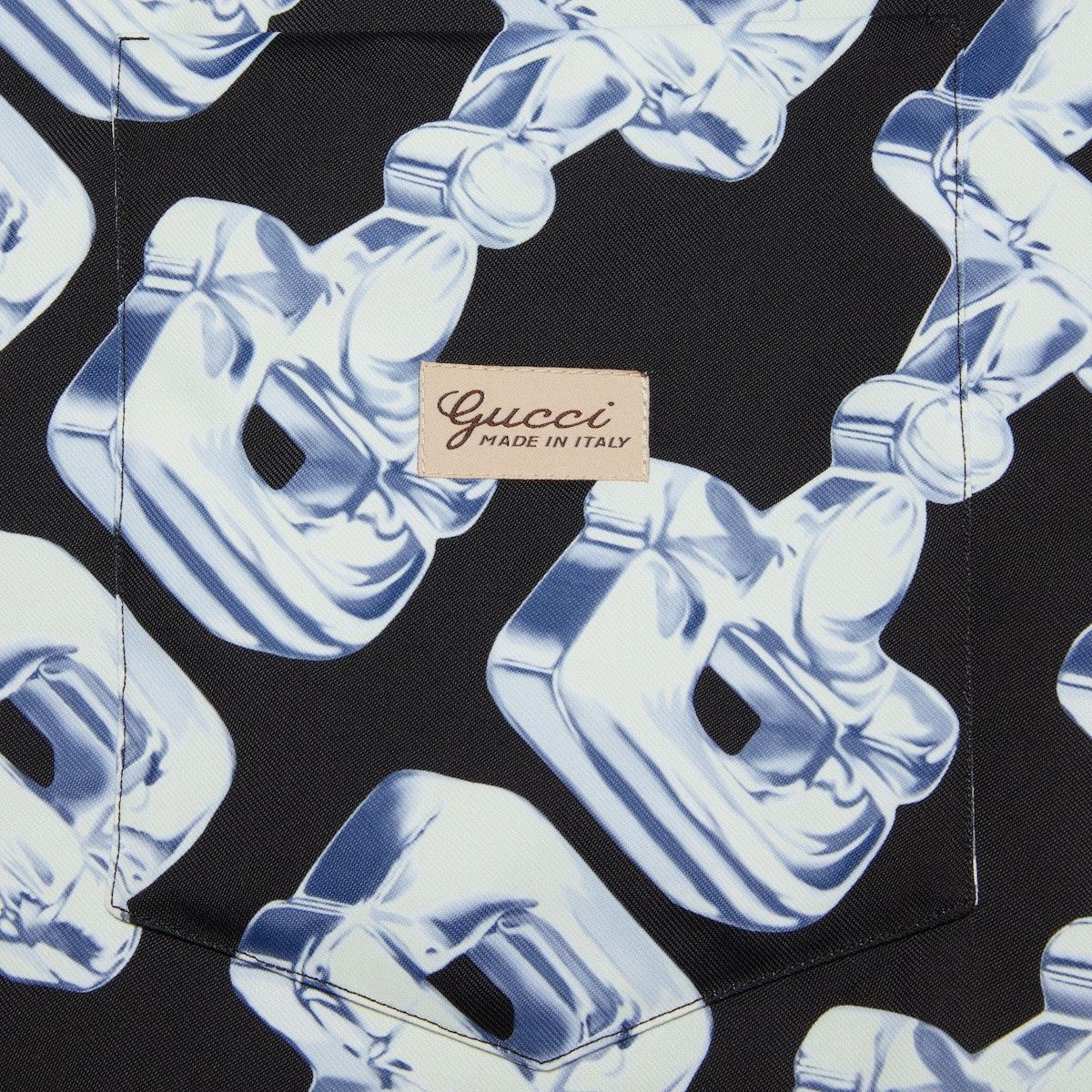 Gucci o1s1wg110225 3D Glass Horsebit Print Fabric Shirt Jacket Size US XL / EU 56 / 4 - 5 Thumbnail
