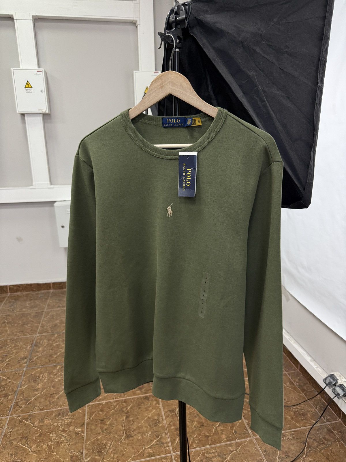 Polo Ralph Lauren 🇺🇸 NWT❗️Polo Ralph Lauren Double Knit Sweatshirt Olive Rare Size US L / EU 52-54 / 3 - 1 Thumbnail