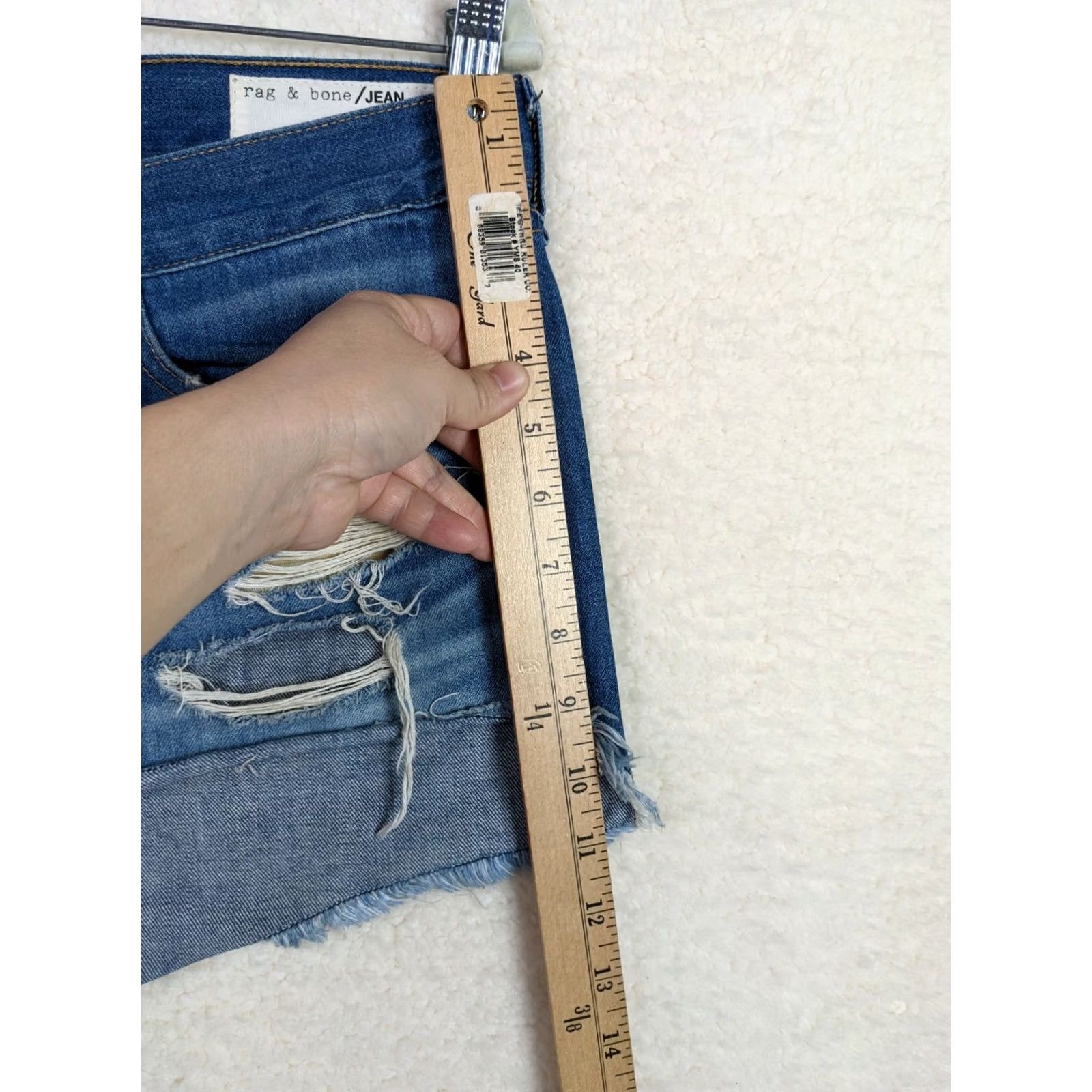 Rag & Bone Rag & Bone Denim Cutoff Shorts Distressed Freeport Med Wash Womens Size 29 - Excellent Condition Size 29" - 5 Thumbnail
