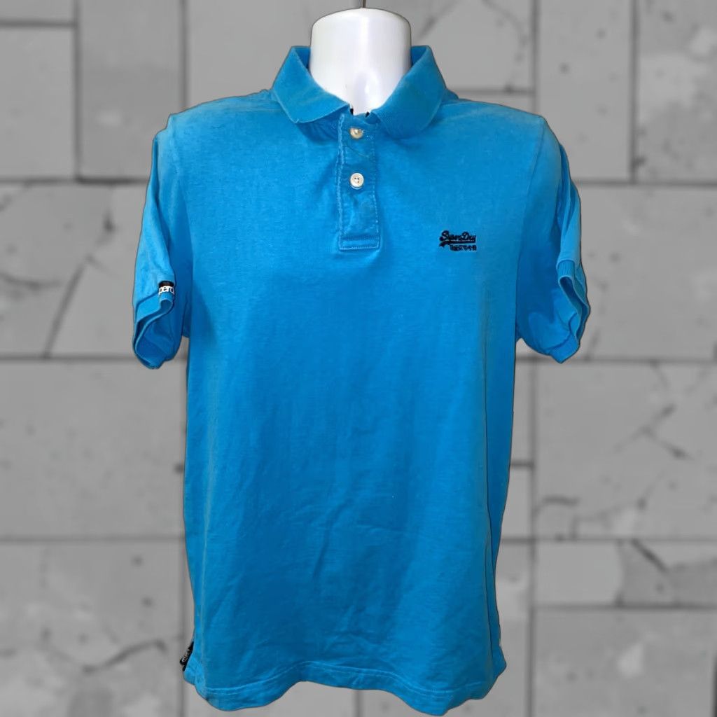 Superdry Superdry Polo Shirt Golf 2XL Blue Short Sleeve Mens 22 in Chest Armpit Size US XXL / EU 58 / 5 - 1 Thumbnail