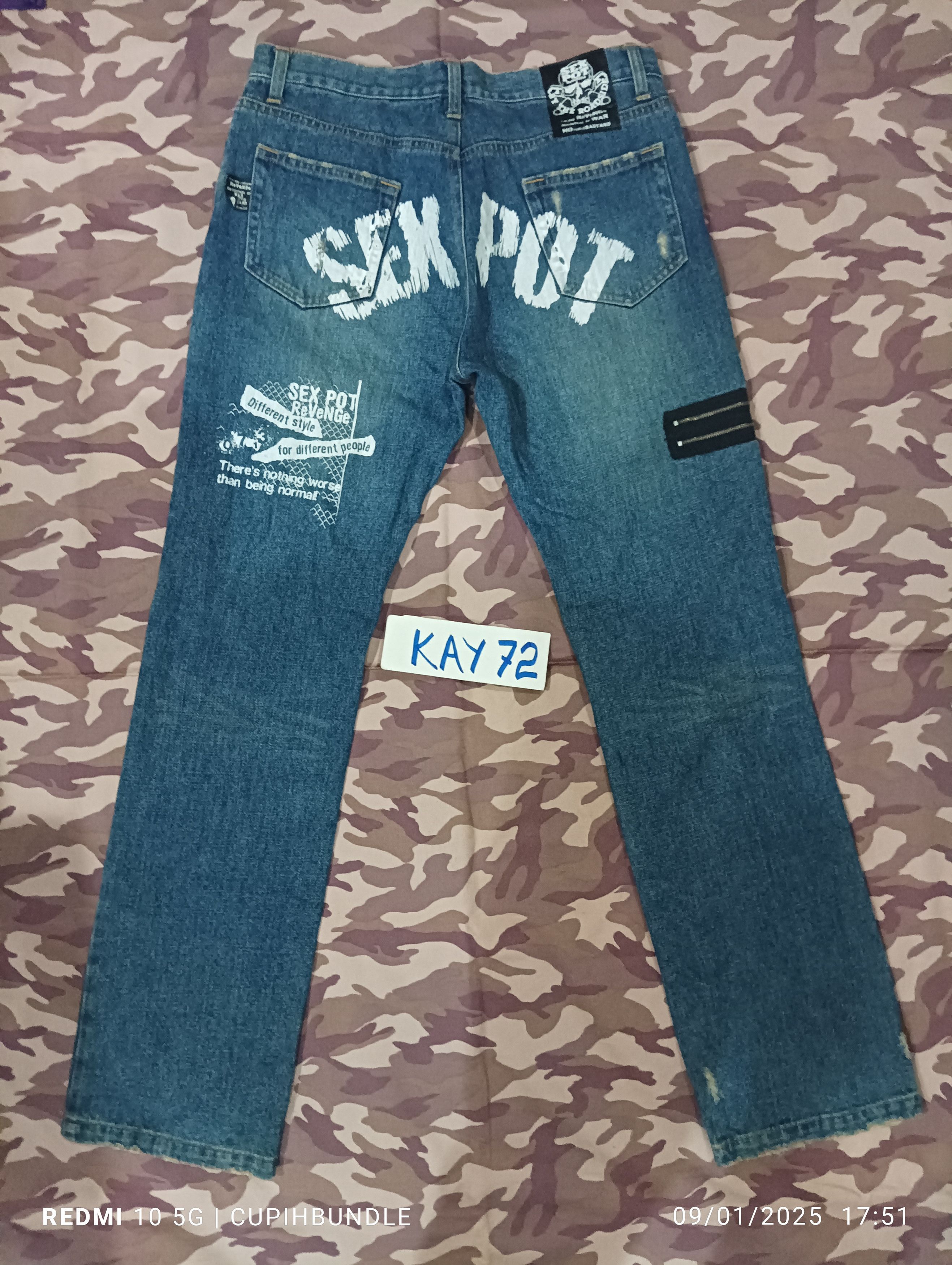 Japanese Brand SEX POT REVENGE DENIM JEANS Size US 32 / EU 48 - 5 Thumbnail