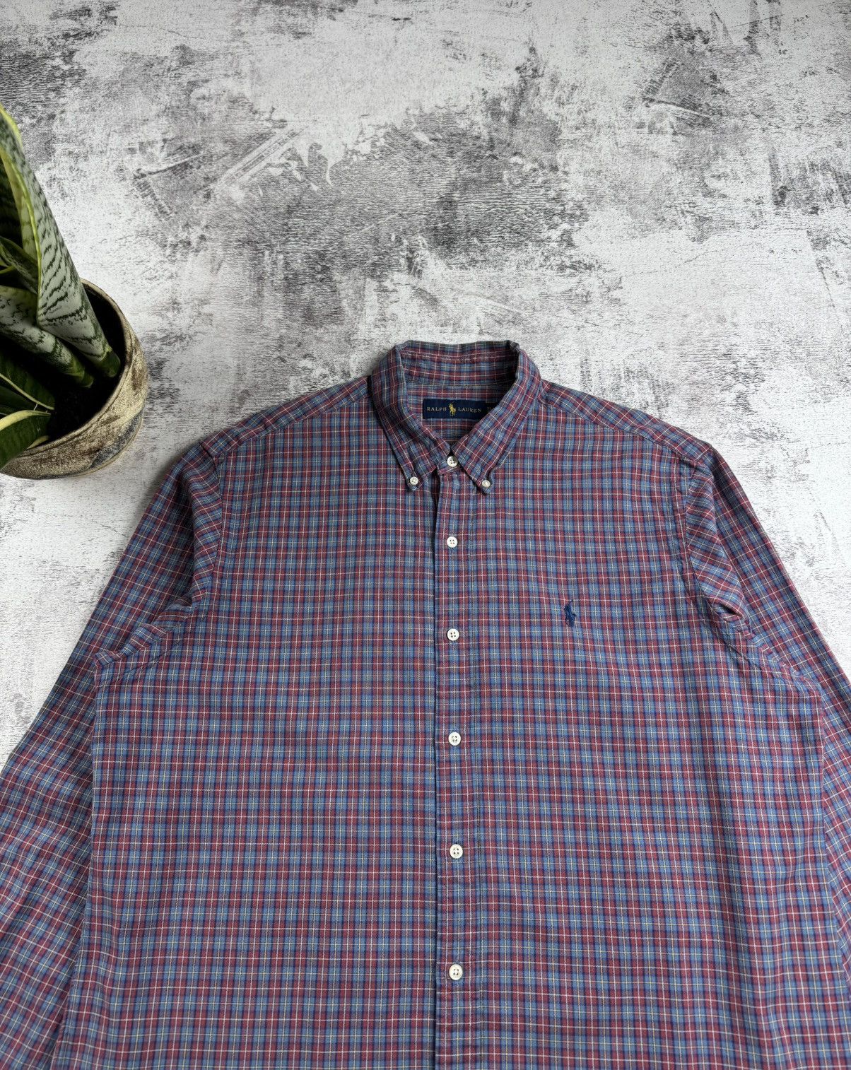 Polo Ralph Lauren Polo Ralph Lauren XL Checked Flannel Button Red Men’s Collar LongSleeve Shirt Size US XL / EU 56 / 4 - 5 Thumbnail
