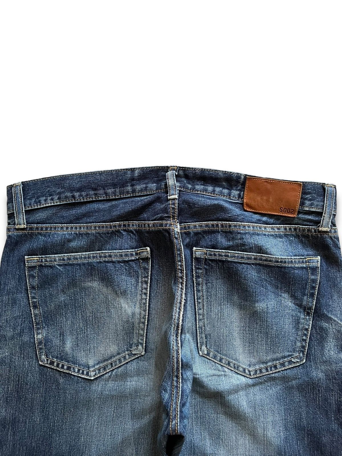 Japanese Brand × Uniqlo Vintage S002 Uniqlo Blue Wash Distressed Baggy Jeans Size US 36 / EU 52 - 8 Thumbnail
