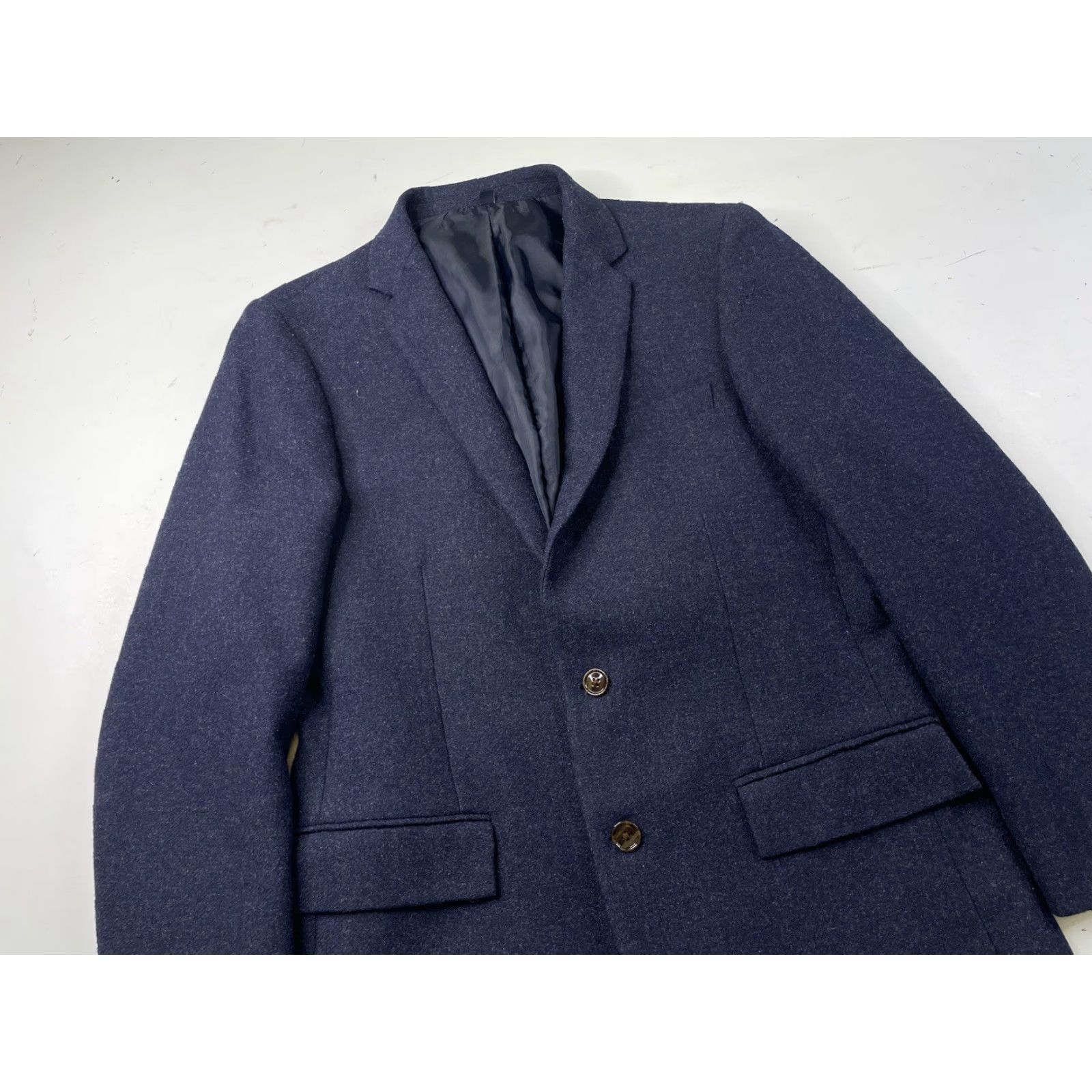 J.Crew J.Crew Mens Thompson Suit Jacket Blazer Blue 38R Wool Blend Single-Breasted Two-Button Knit? Size 38R - 6 Thumbnail