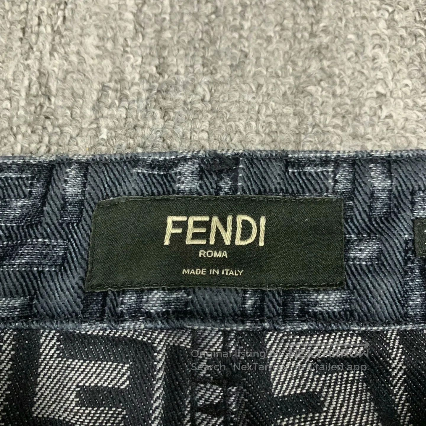 Fendi fendi blue double f print denim pants. Size US 32 / EU 48 - 4 Thumbnail