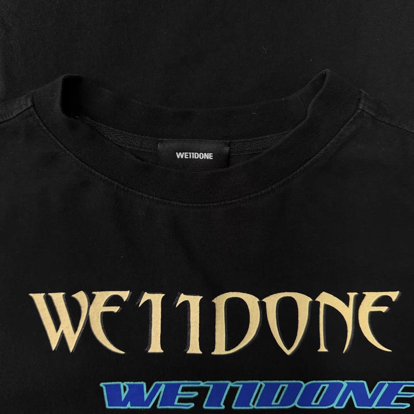 WE11DONE WE11DONE Black Logo Print Long Sleeve Q10 Size US XS / EU 42 / 0 - 4 Thumbnail
