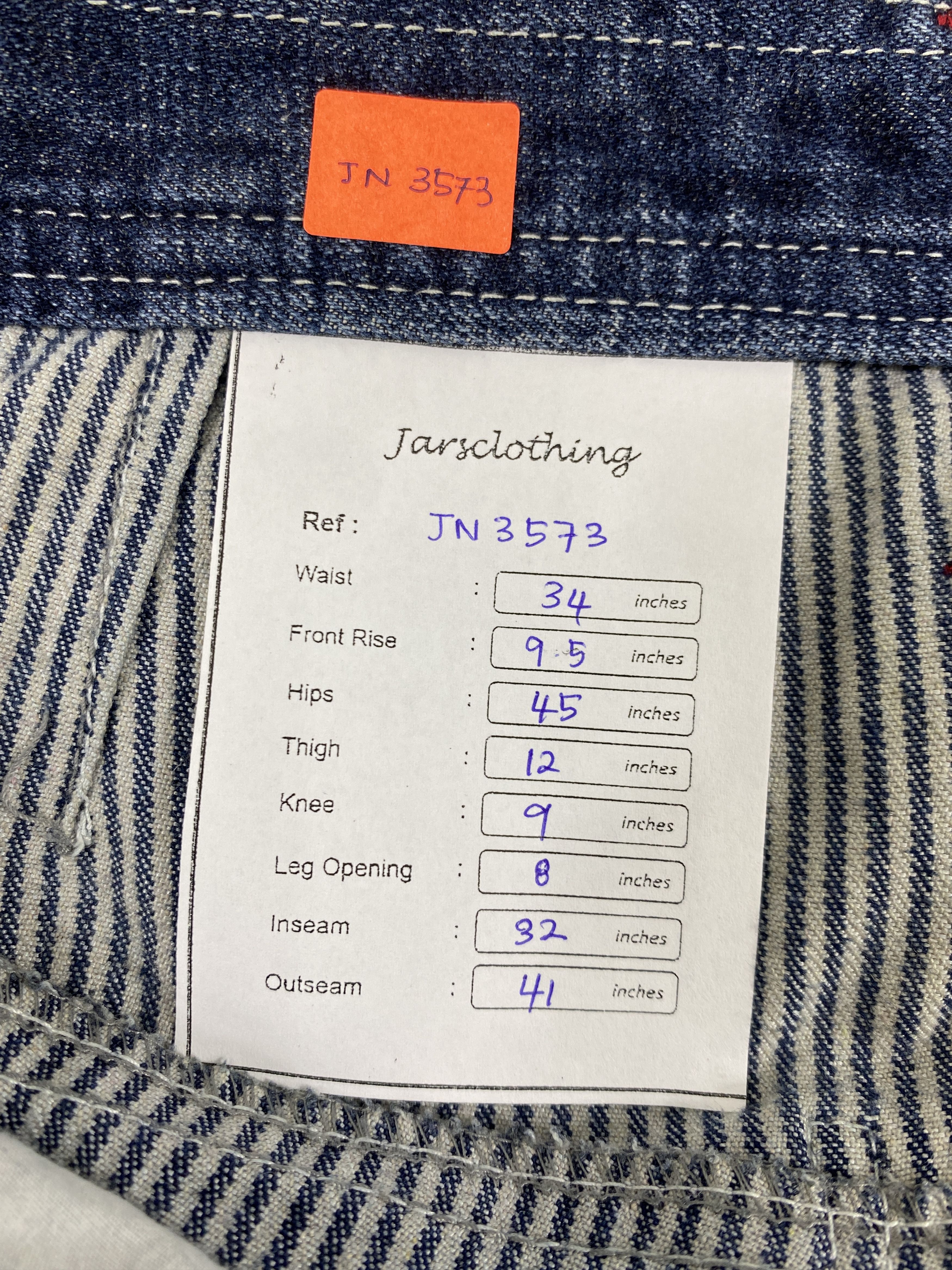 Japanese Brand Distressed Vintage Hickory Pants 34x32 Denim- JN3573 Size US 34 / EU 50 - 8 Thumbnail