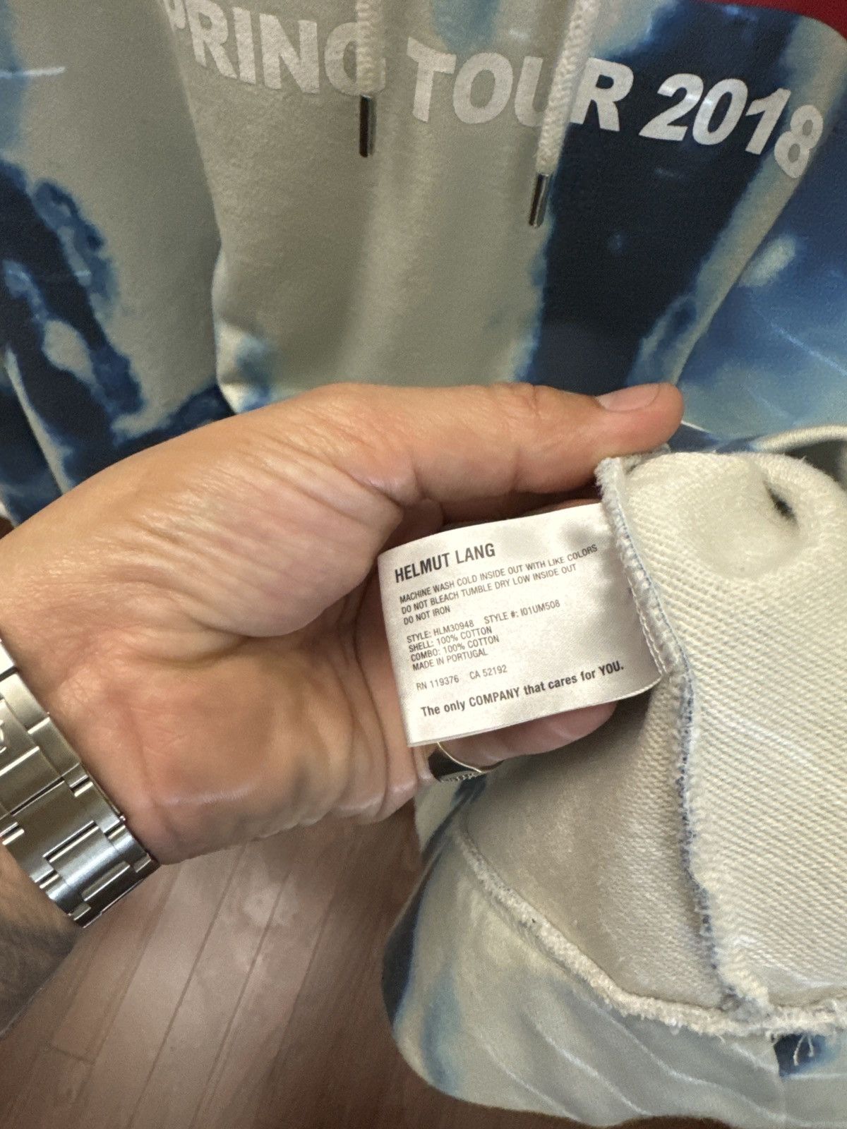 Helmut Lang Helmut Lang 2018 Spring Tour Hoodie Size US XL / EU 56 / 4 - 4 Thumbnail