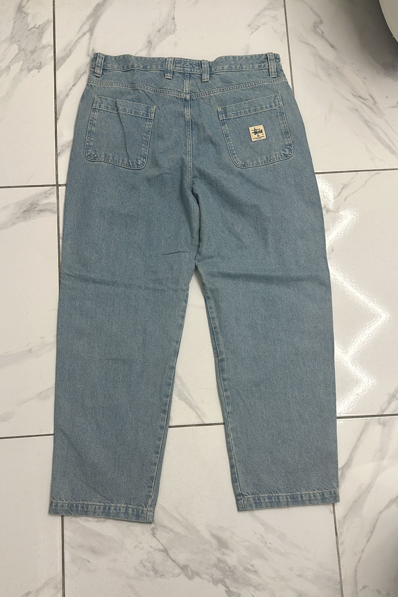 Stussy × Vintage Stussy Double Knee Work Pant Light Blue Size 38 Size US 38 / EU 54 - 1 Thumbnail