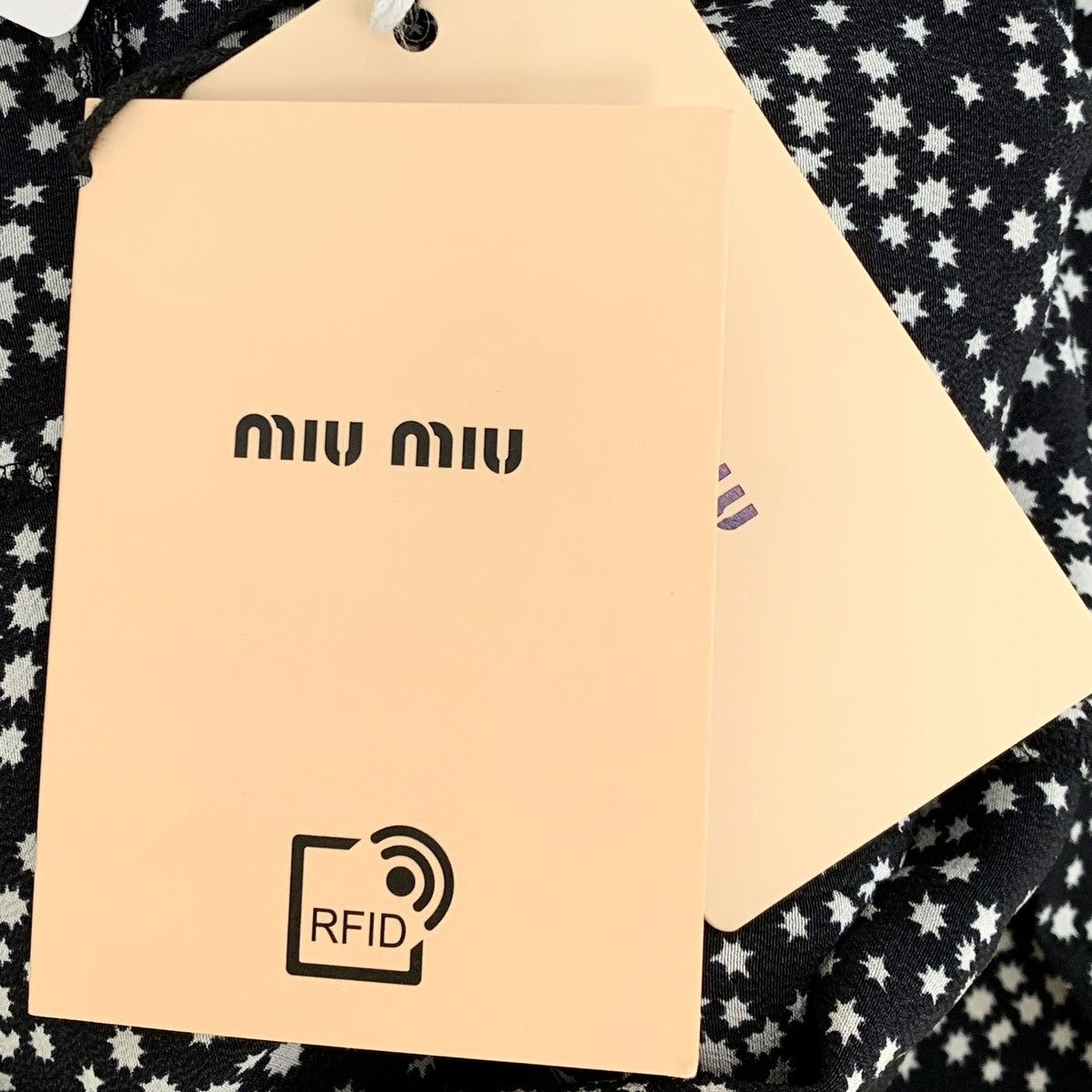 Miu Miu Miu Miu All-over Star Printed V-neck Long Sleeve Dress K26WX Size M / US 6-8 / IT 42-44 - 9 Thumbnail
