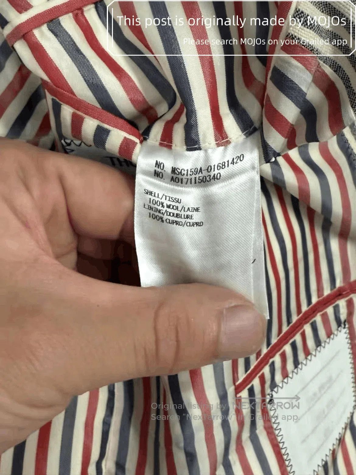 Thom Browne Sz 2 Thom Browne Classic Stripe Slim Blazer Jacket. Size US M / EU 48-50 / 2 - 4 Thumbnail