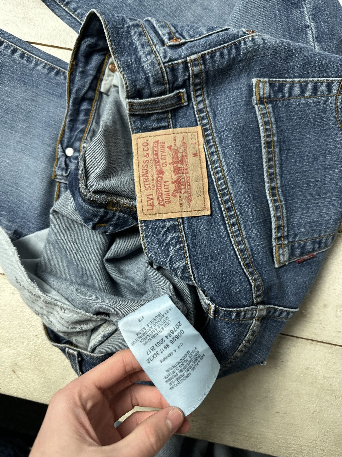 Levi's BOOTCUT🚨Vintage 90s Levis Jeans 525 69 Light Wash Denim Size 32" / US 10 / IT 46 - 7 Thumbnail