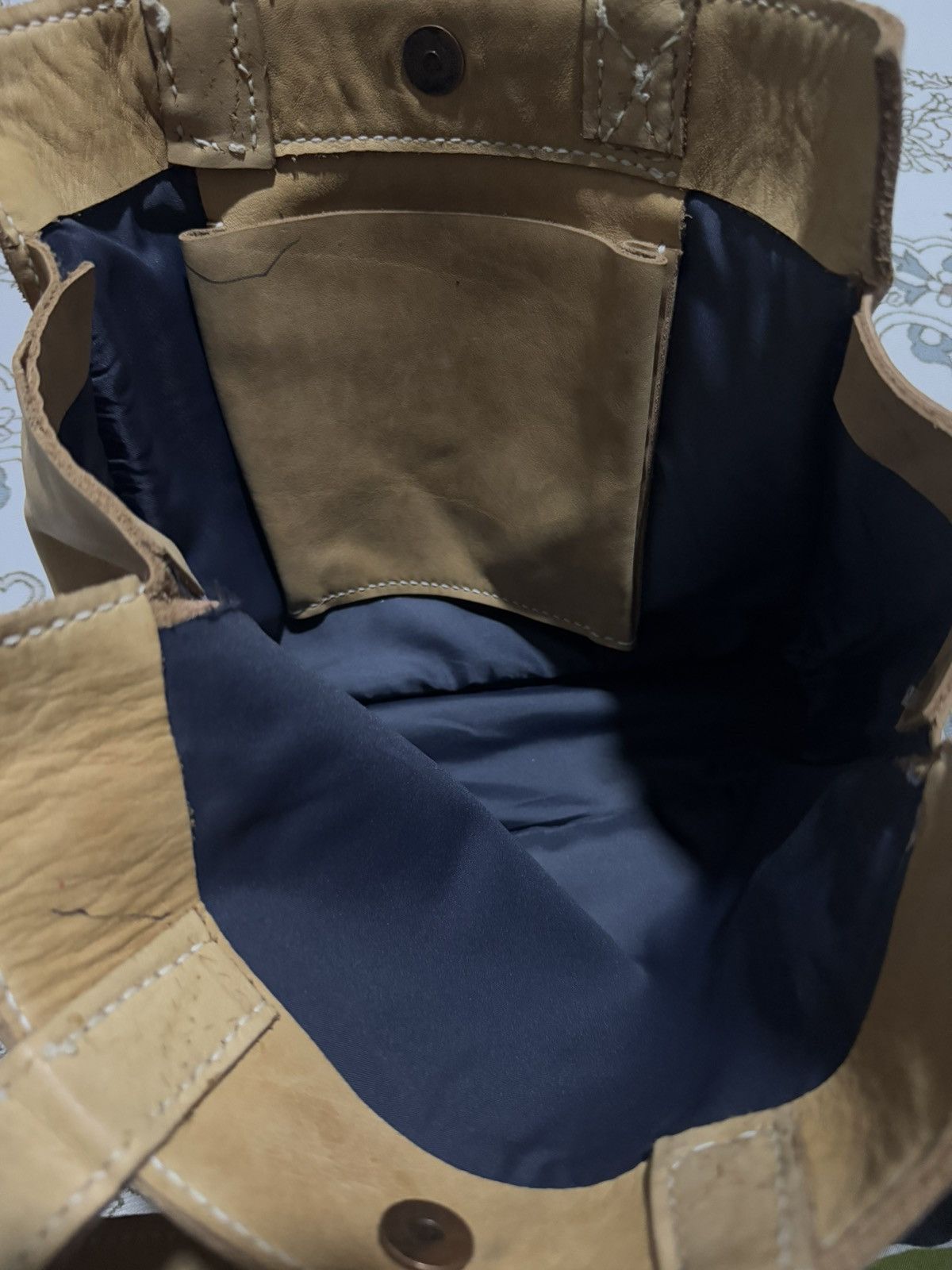 Genuine Leather × Japanese Brand Genuine Leather Medium Size Tote Bag Size ONE SIZE - 6 Thumbnail