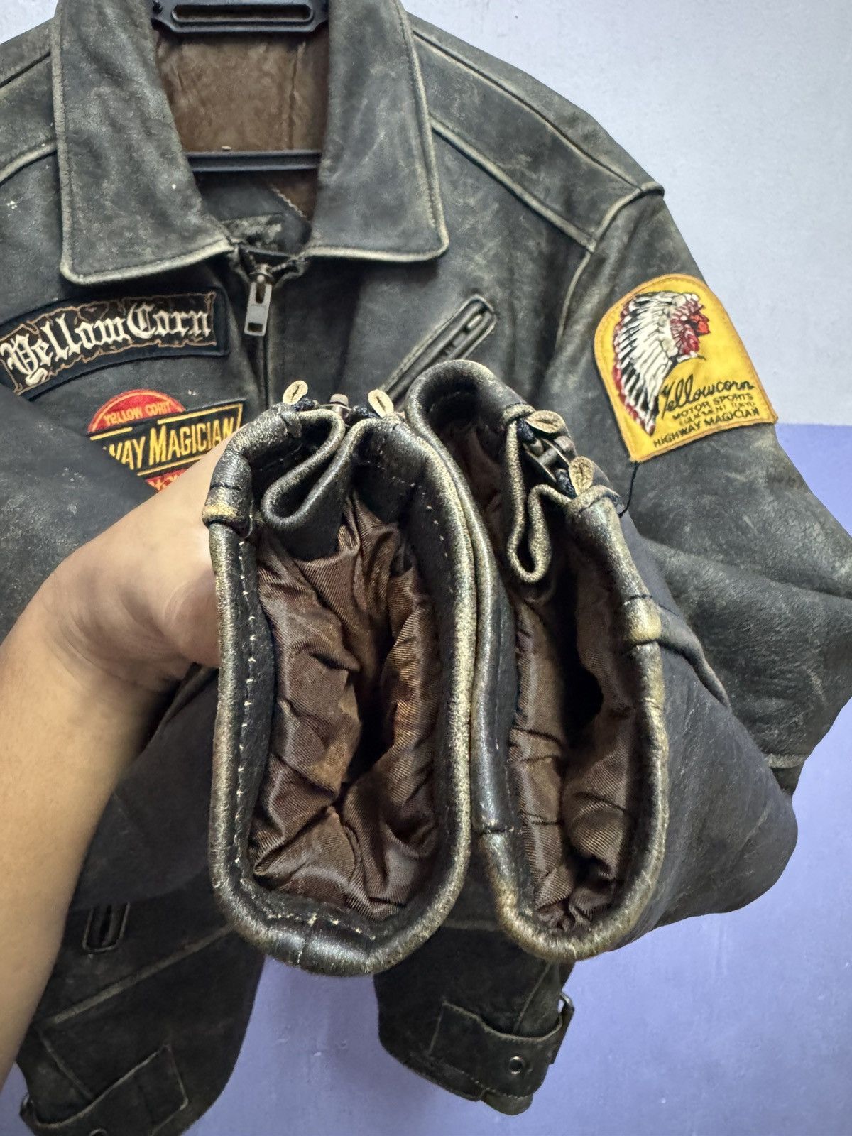 YELLOW CORN Yellow Corn Leather Jacket Size US L / EU 52-54 / 3 - 11 Thumbnail