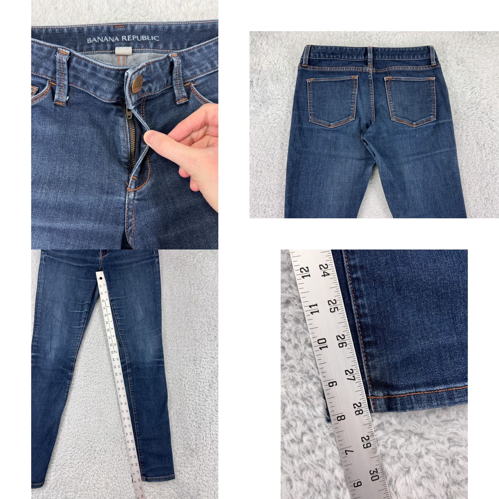 Banana Republic Banana Republic Jeans Skinny Denim 28 Blue Women Adult Regular Stretch 28 Inseam Medium Wash 2010s 90s? Size 27" / US 4 / IT 40 - 8 Thumbnail
