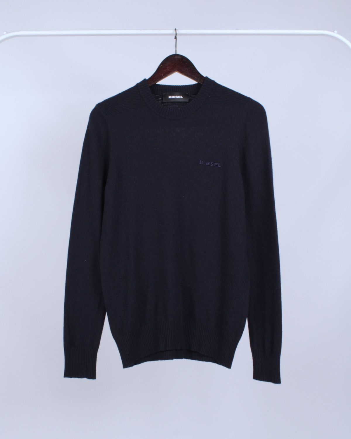 Diesel DIESEL Wool Navy Blue Pullover Sweater Jumper Size US S / EU 44-46 / 1 - 1 Thumbnail