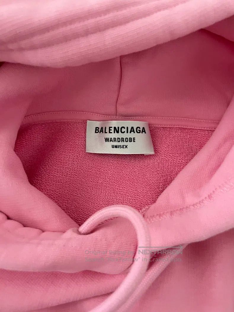 Balenciaga Balenciaga Pink Small Logo Hoodie Size US S / EU 44-46 / 1 - 8 Thumbnail