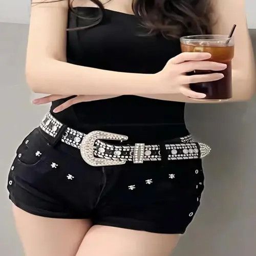 Other 960Stylish Rhinestone-Studded Western Belt Size ONE SIZE - 4 Thumbnail