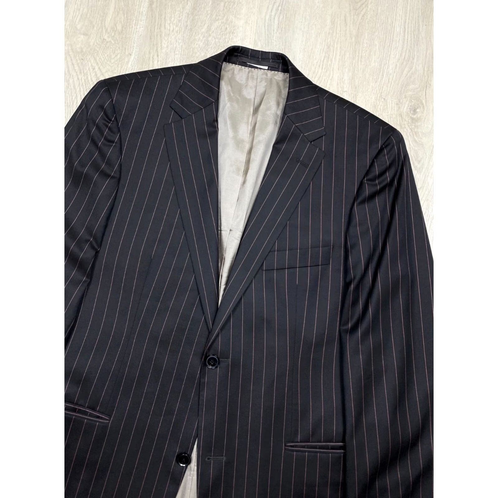Hugo Boss Hugo Boss Mens Wool Suit 2 Buttons Blazer + Pants M Size 50 (M) Multicolor Wool Pattern Striped Suit Mens Size 40R - 3 Thumbnail