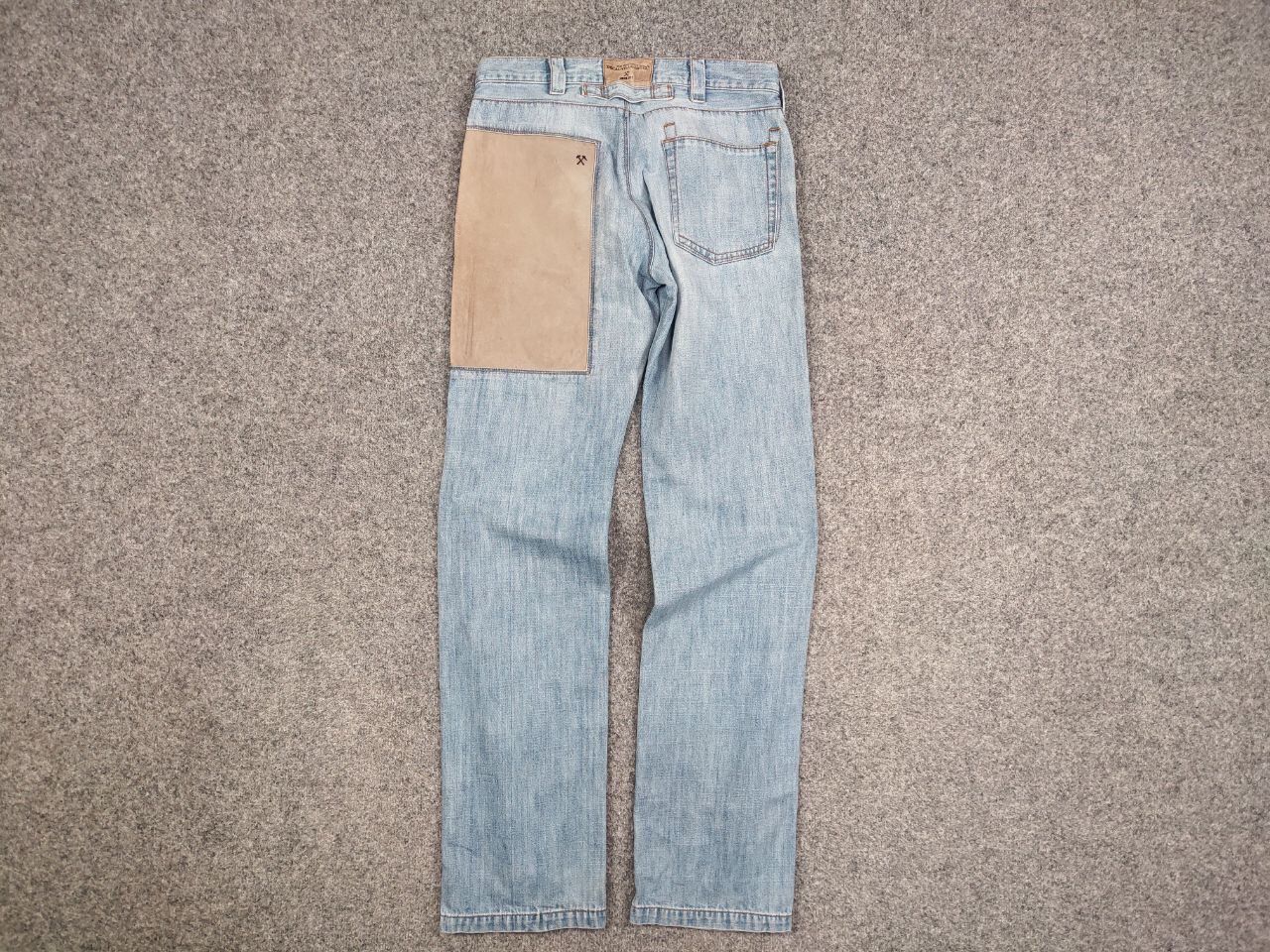 Sixty Vintage 90's Decauville x sixty Blue Patchwork Denim Jeans Size US 31 - 10 Thumbnail
