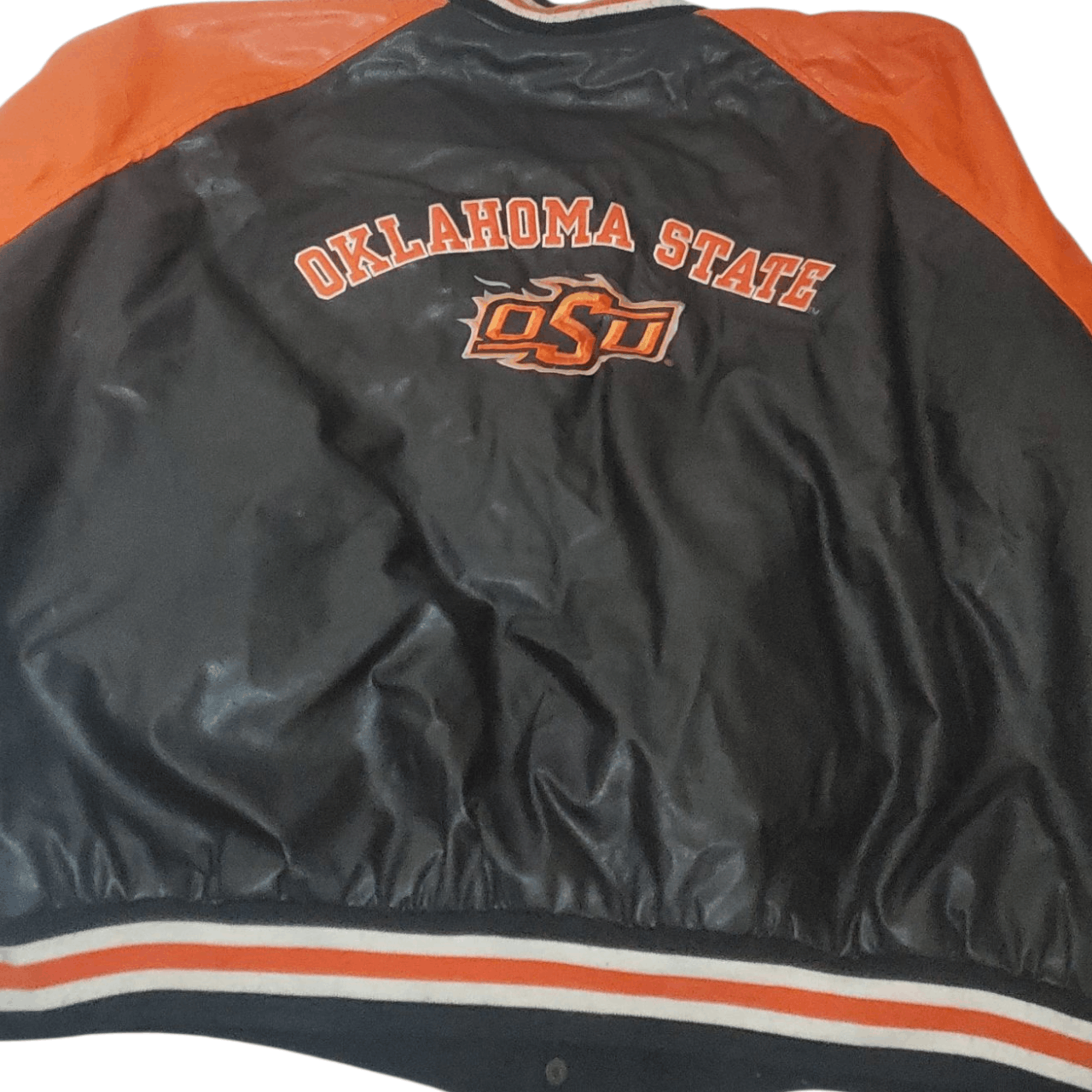 Steve And Barrys 90s Oklahoma State University Embroidered Bomber Jacket Size US XXL / EU 58 / 5 - 2 Thumbnail