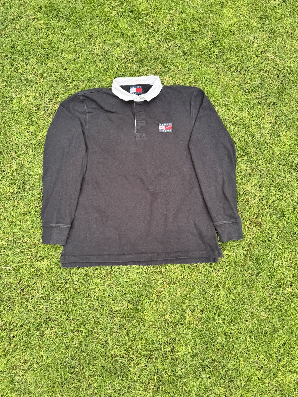 Tommy Hilfiger Tommy Jeans Street Archives Capsule Flag Logo Polo Size US L / EU 52-54 / 3 - 1 Thumbnail