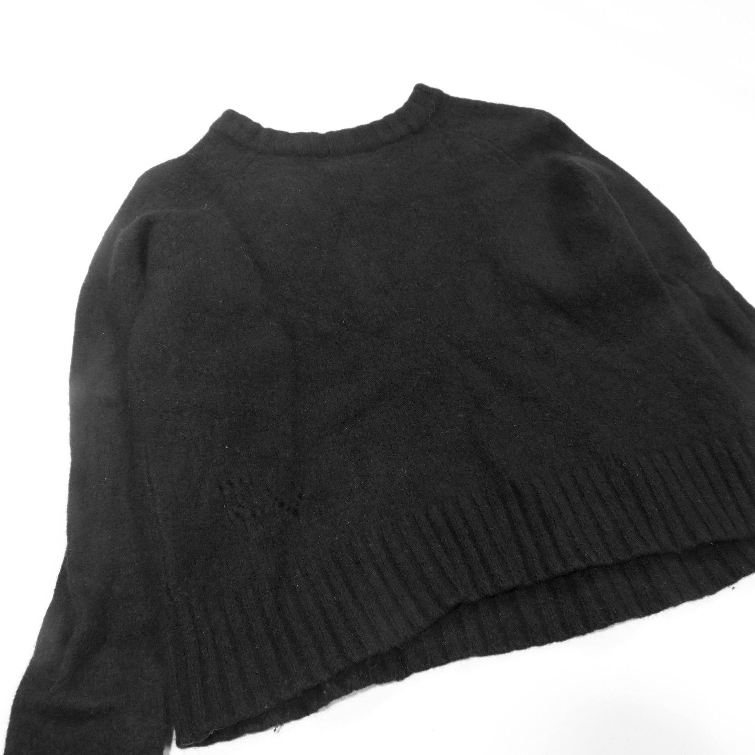 Zadig & Voltaire ZADIG & VOLTAIRE BAT RIDER PLUMP BLACK WOOL KNIT SWEATER Size M / US 6-8 / IT 42-44 - 6 Thumbnail