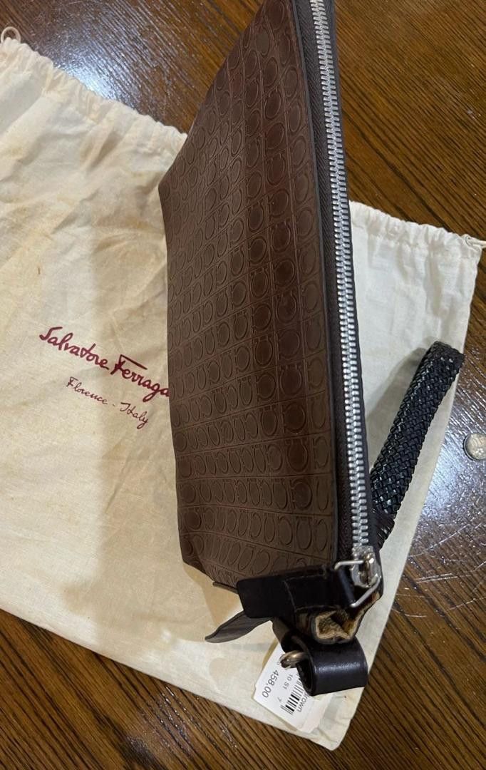 Designer SALVATORE FERRAGAMO MEN'S MONOGRAM CLUTCH BAG Size ONE SIZE - 4 Thumbnail